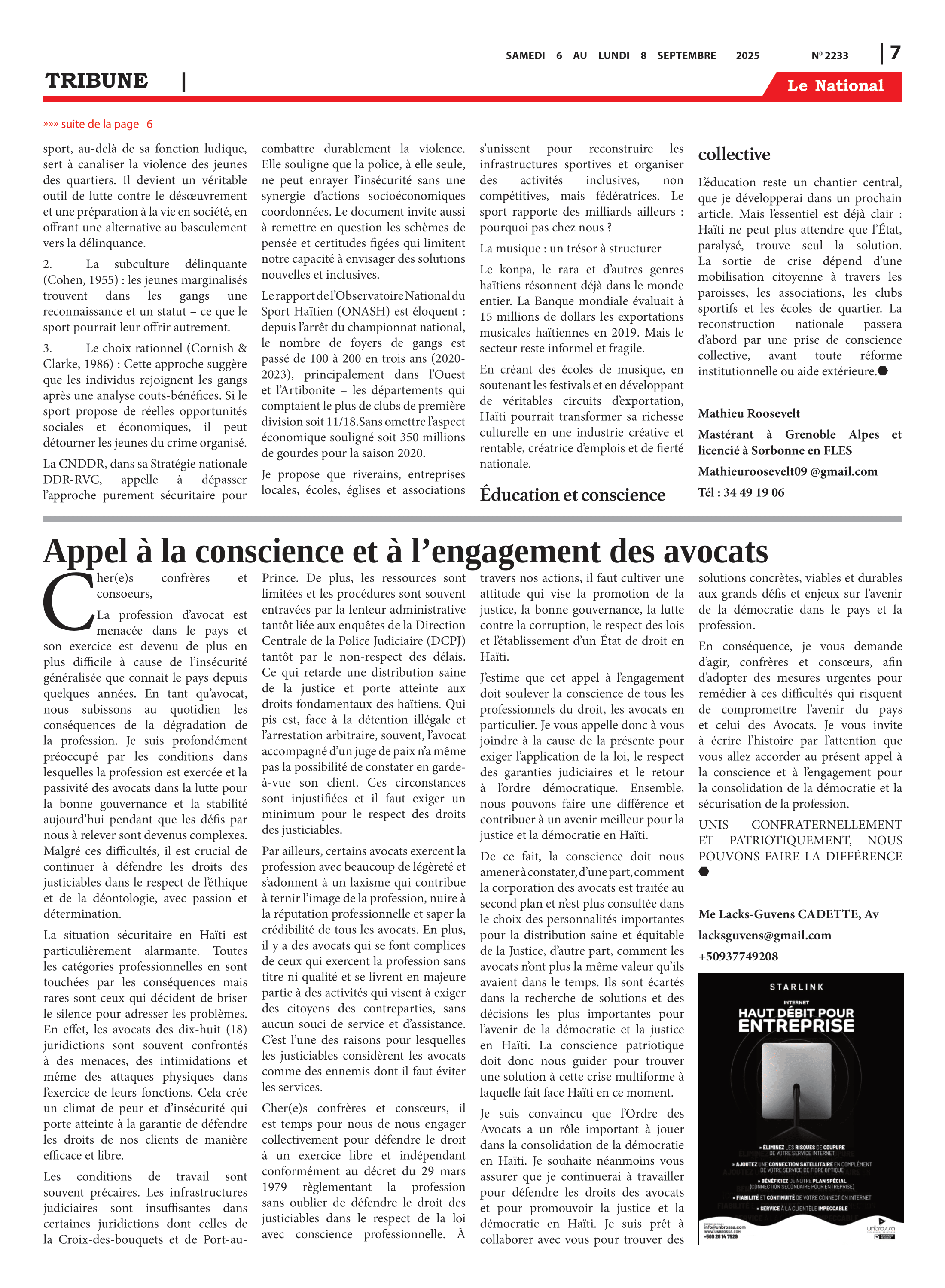 Page 7 de l'édition 2233
