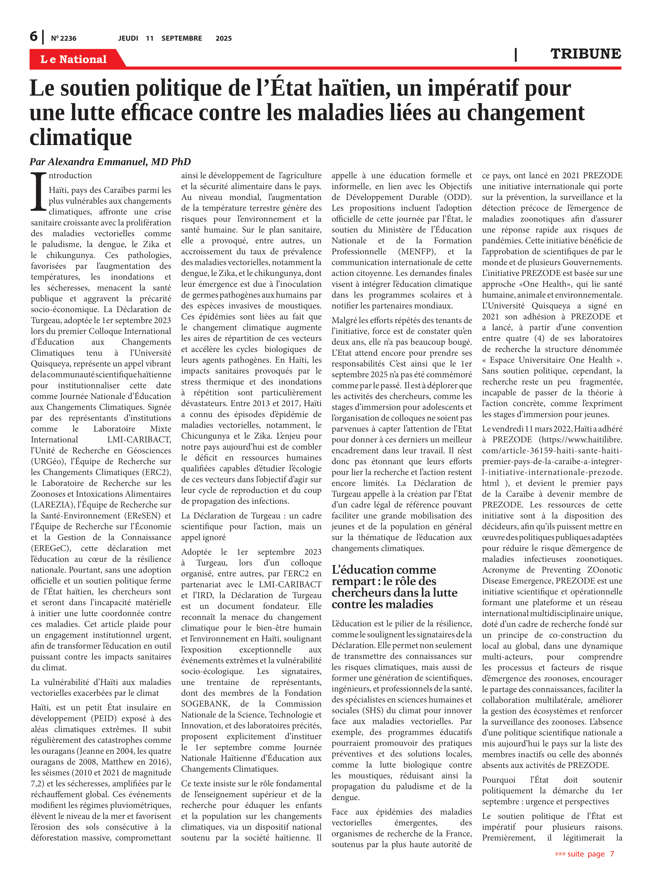 Page 6 de l'édition 2236