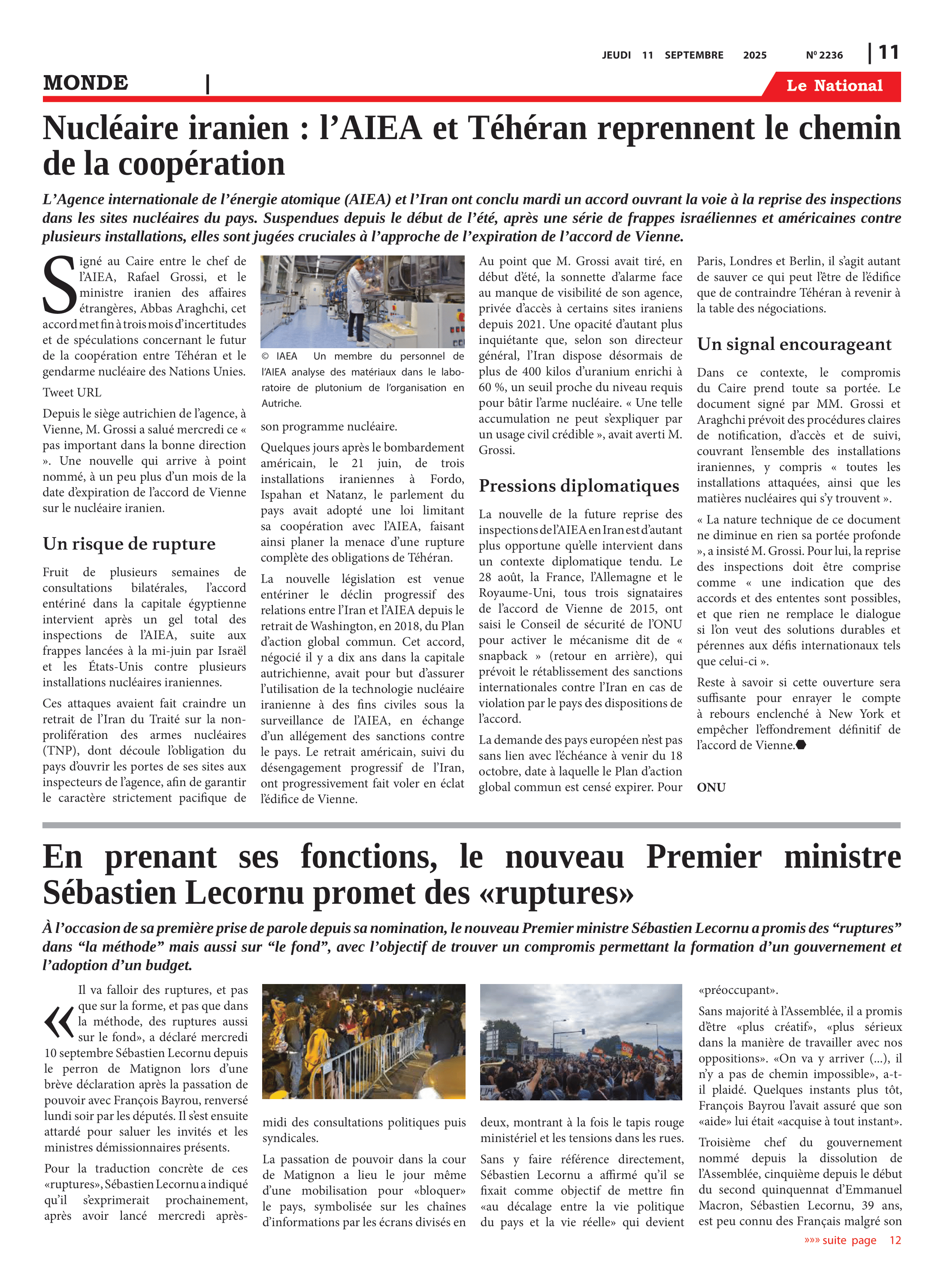 Page 11 de l'édition 2236