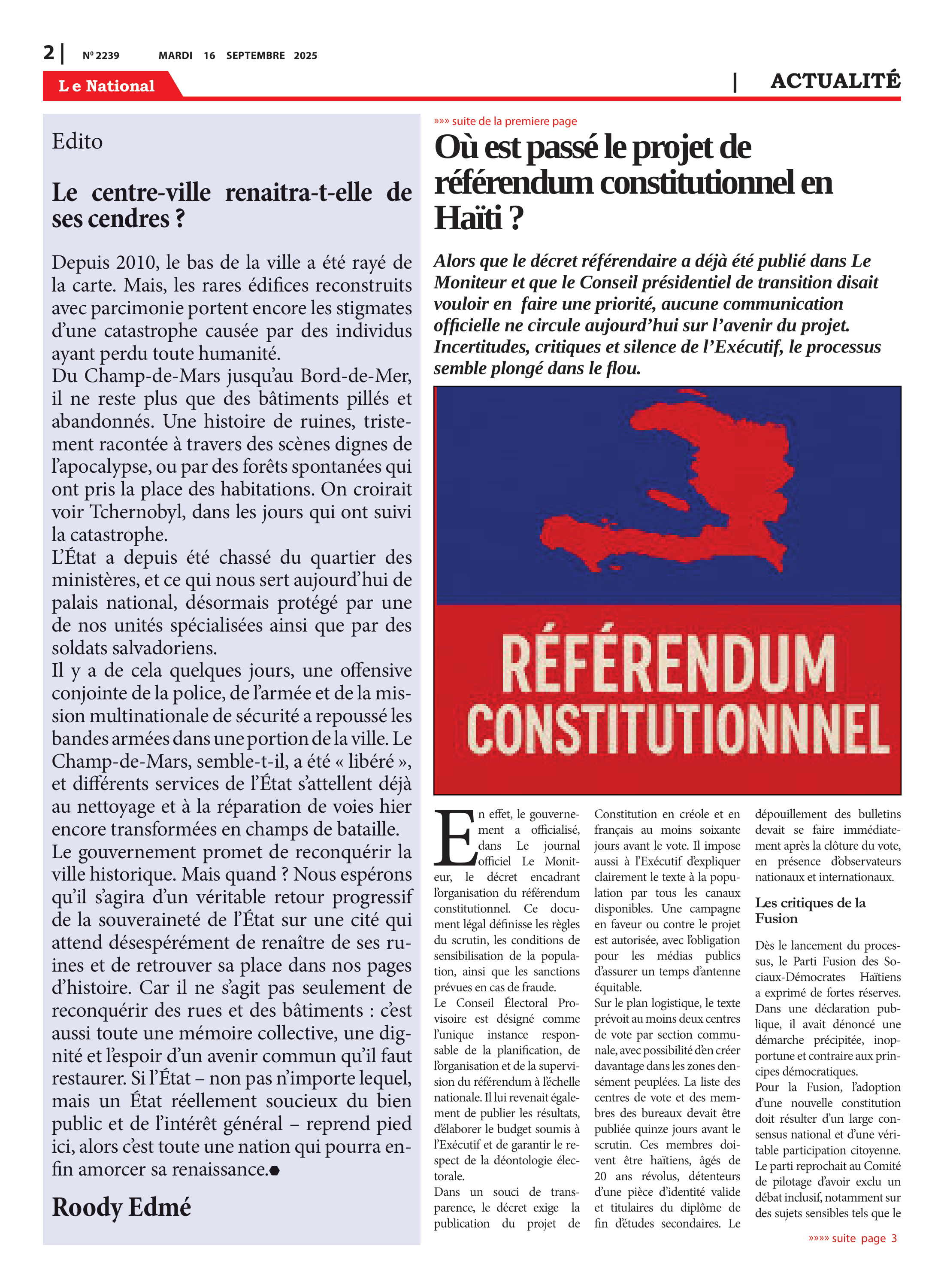 Page 2 de l'édition 2239