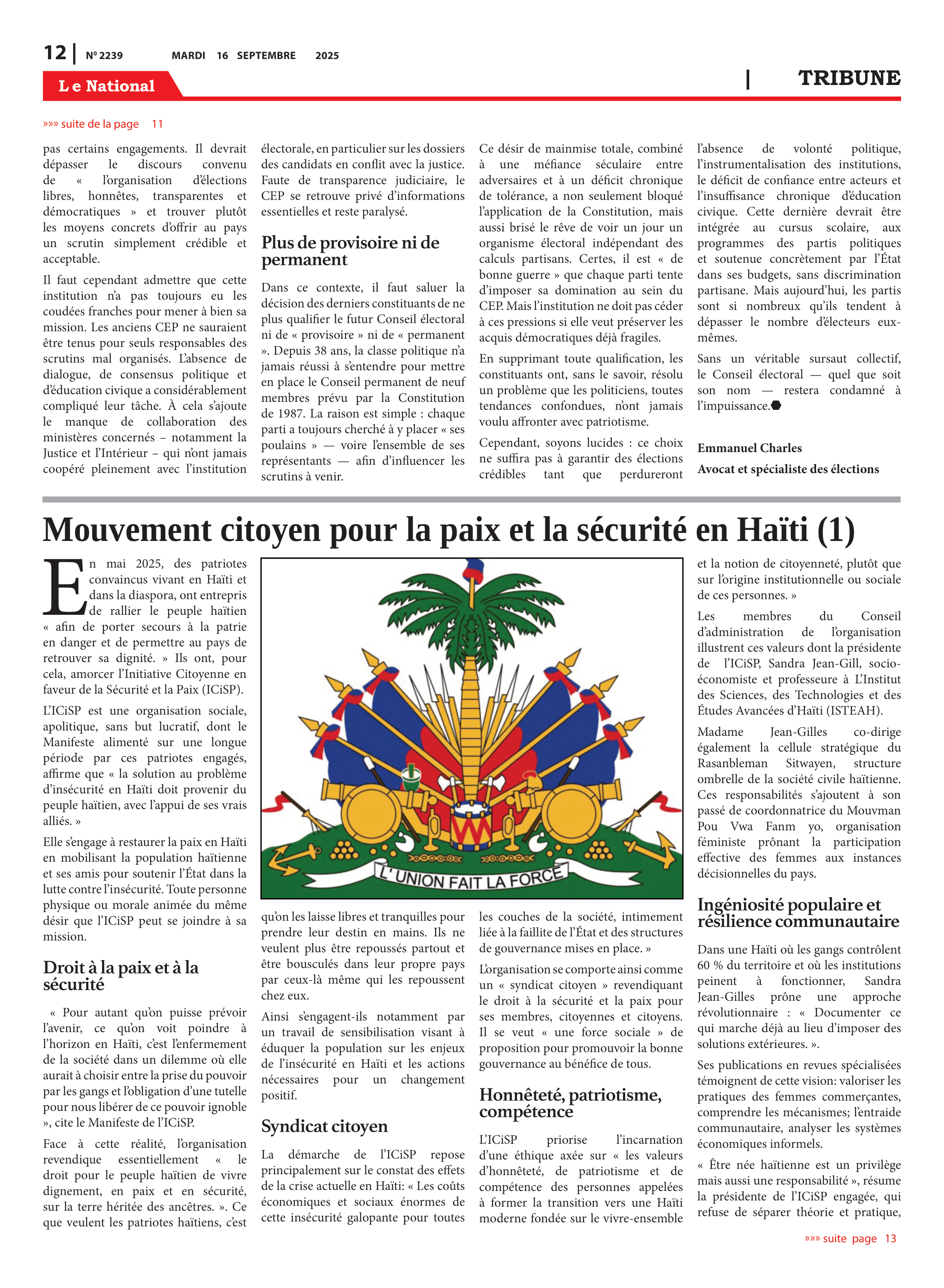 Page 12 de l'édition 2239