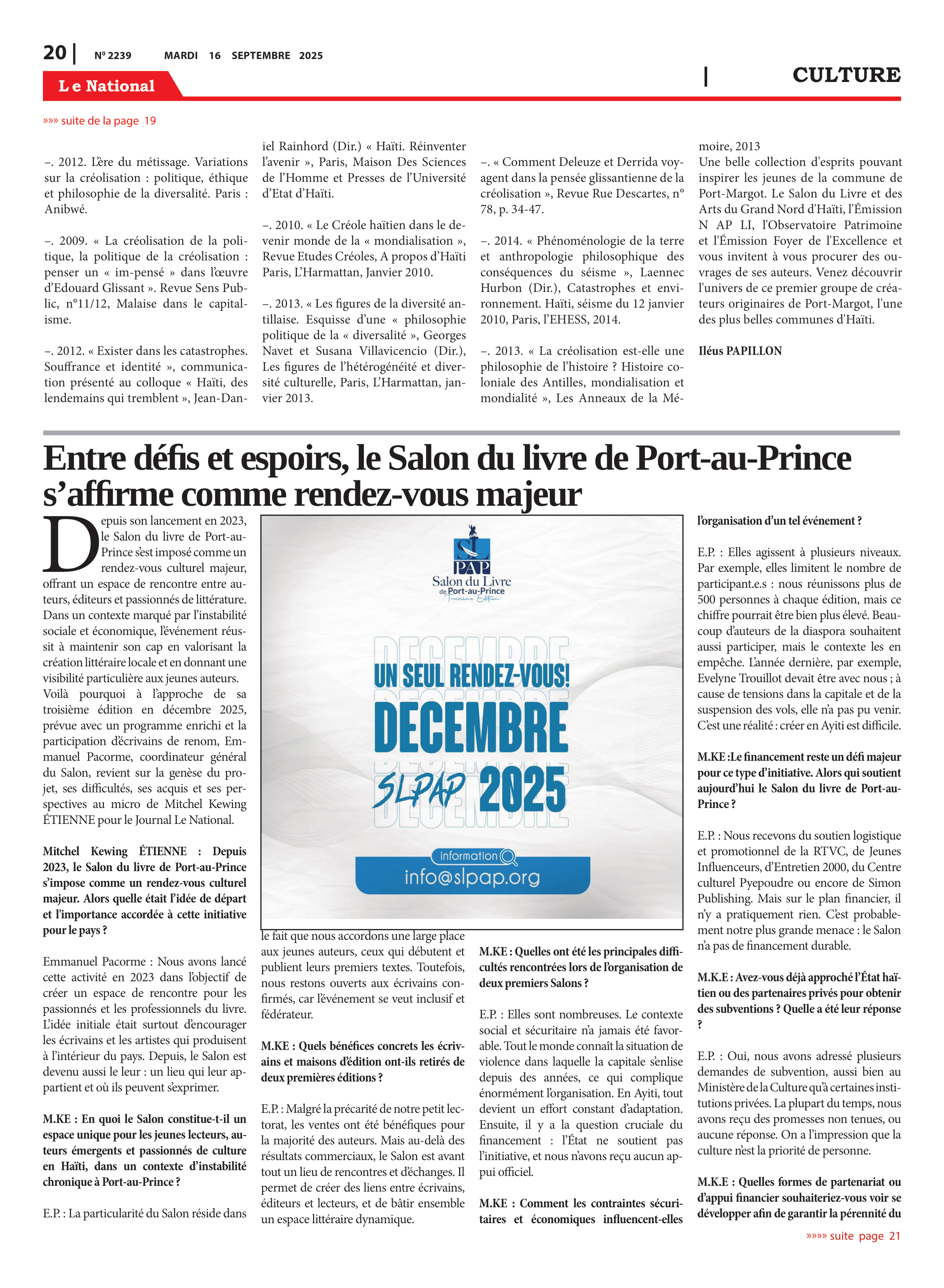 Page 20 de l'édition 2239