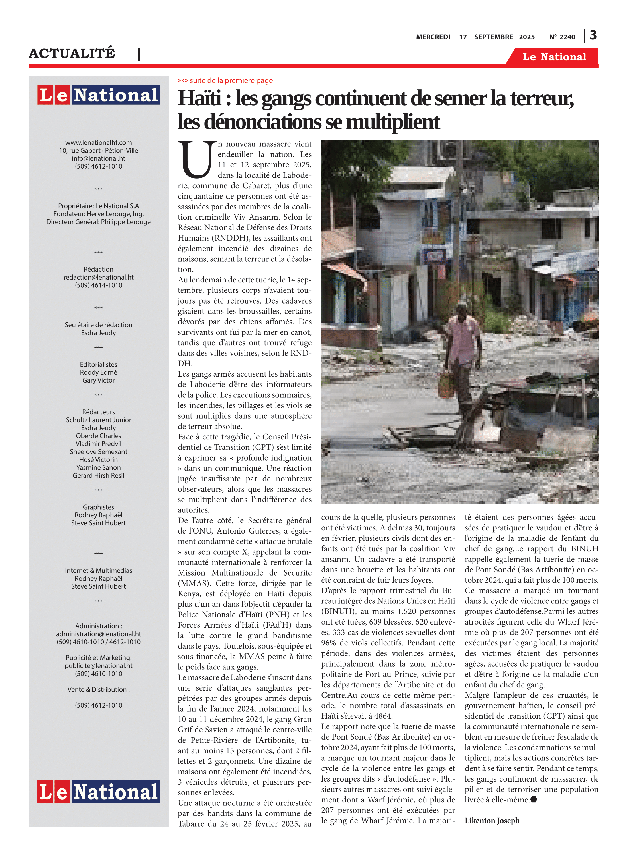 Page 3 de l'édition 2240