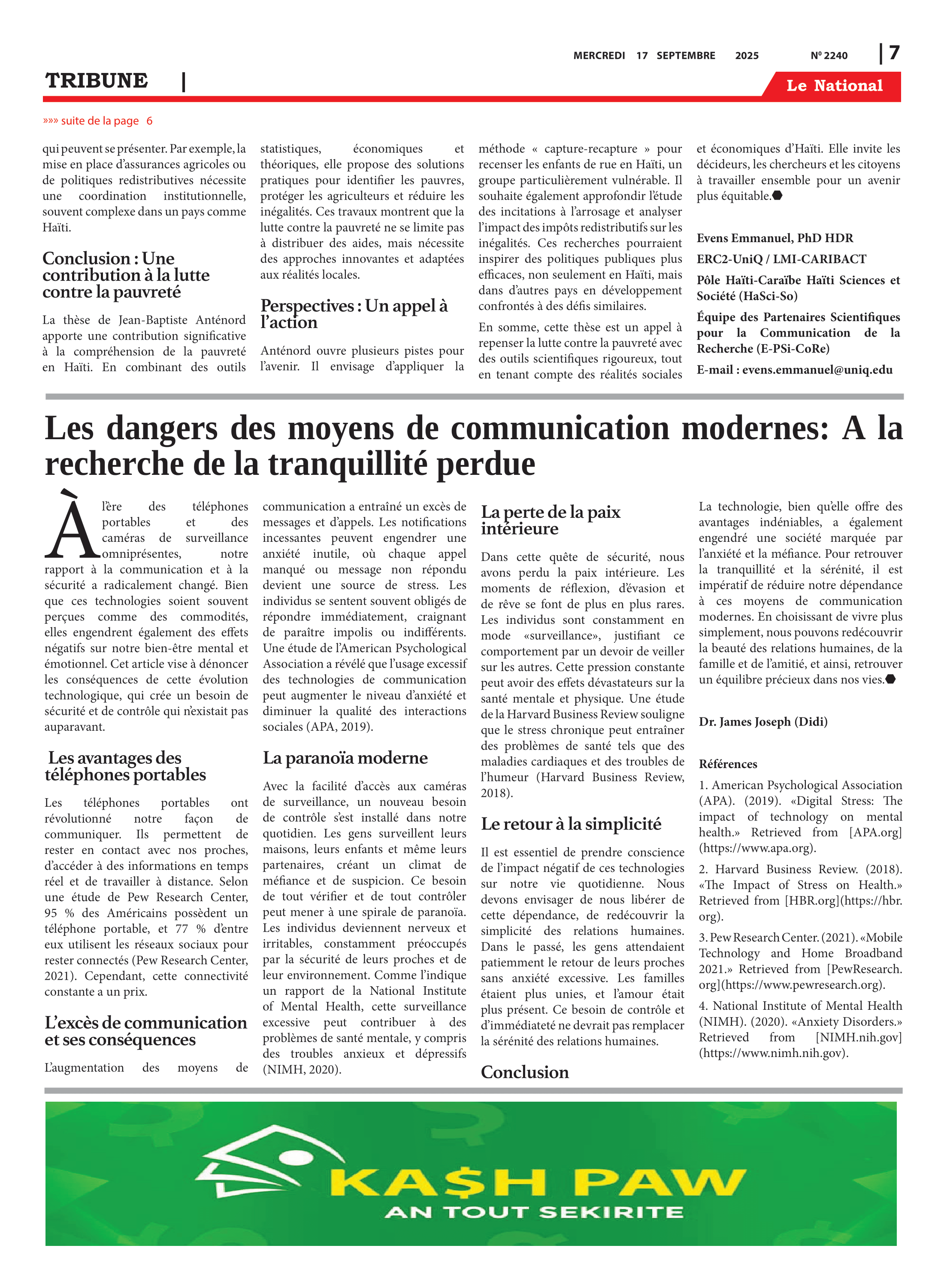 Page 7 de l'édition 2240