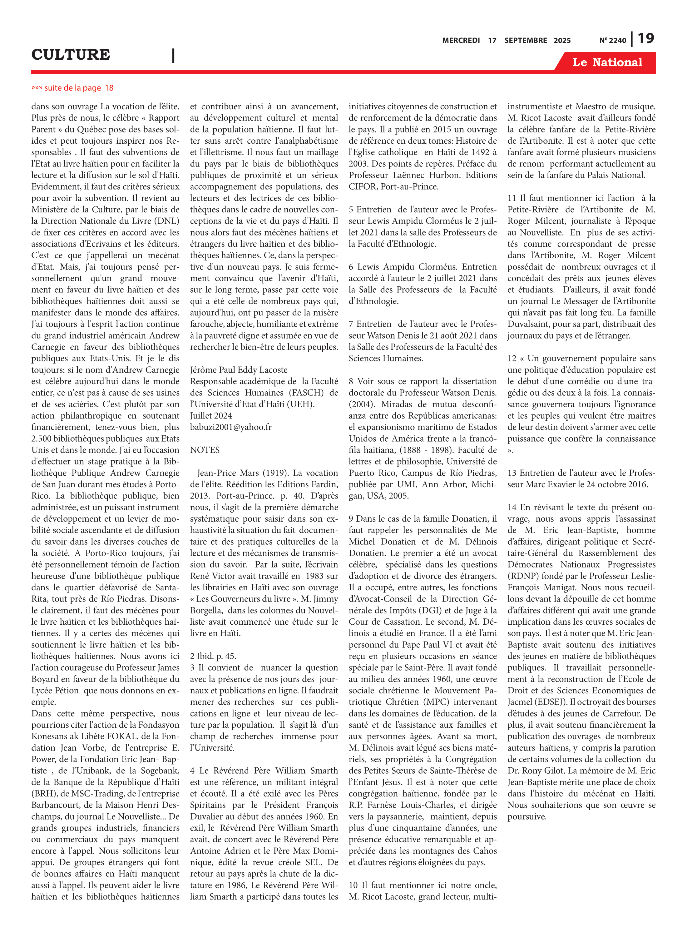 Page 19 de l'édition 2240