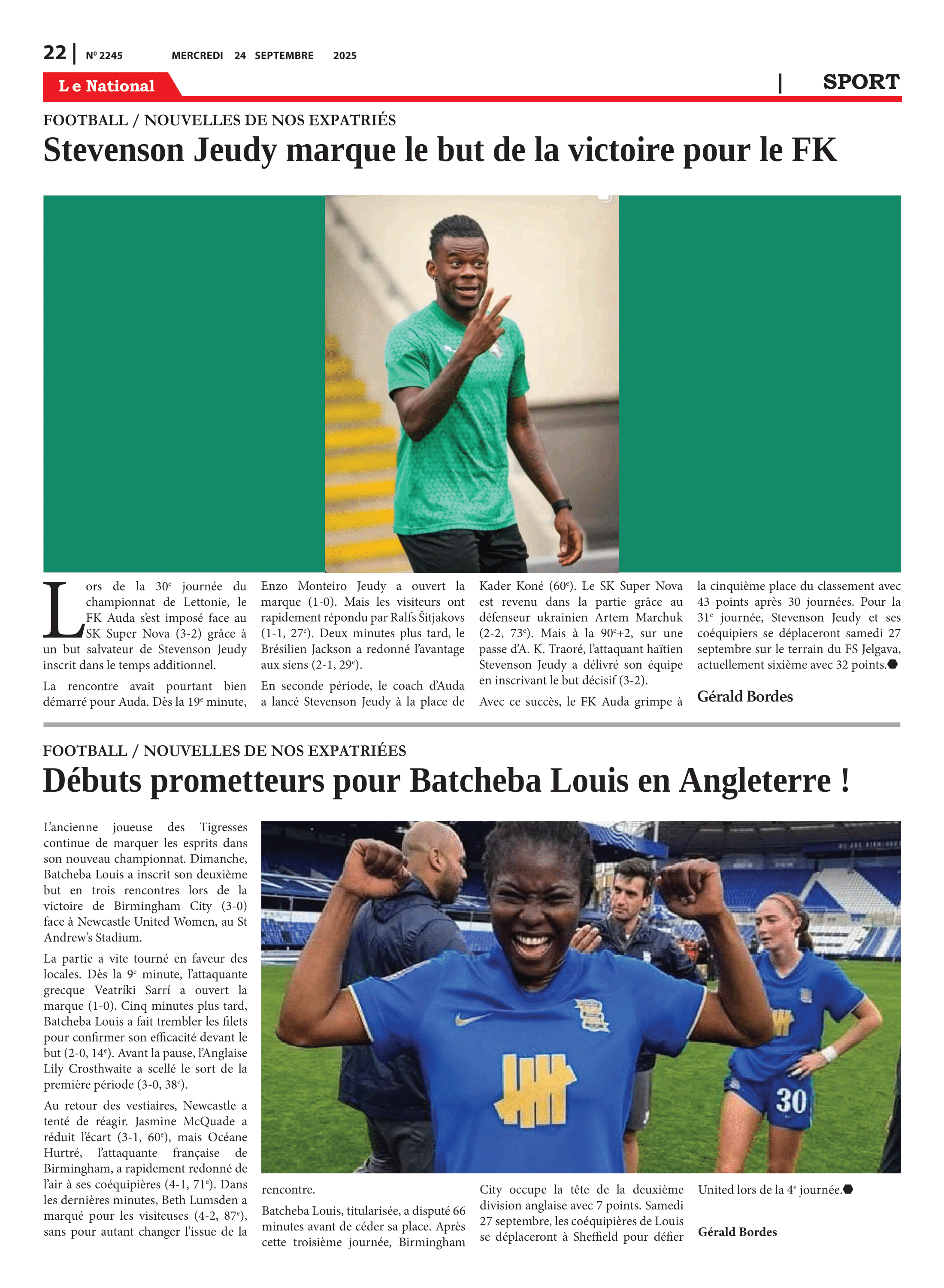Page 22 de l'édition 2245