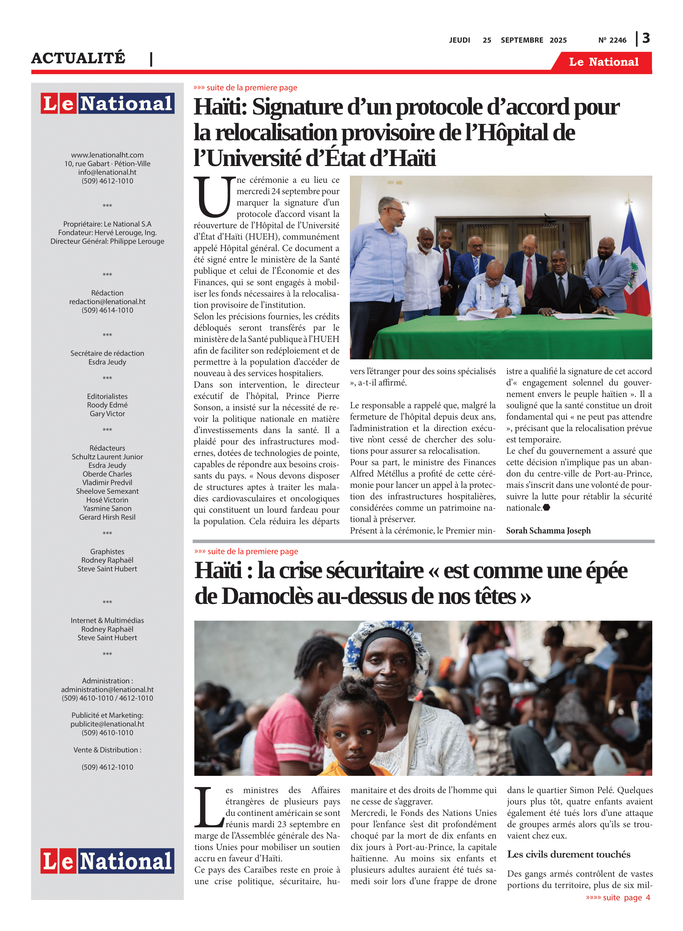 Page 3 de l'édition 2246