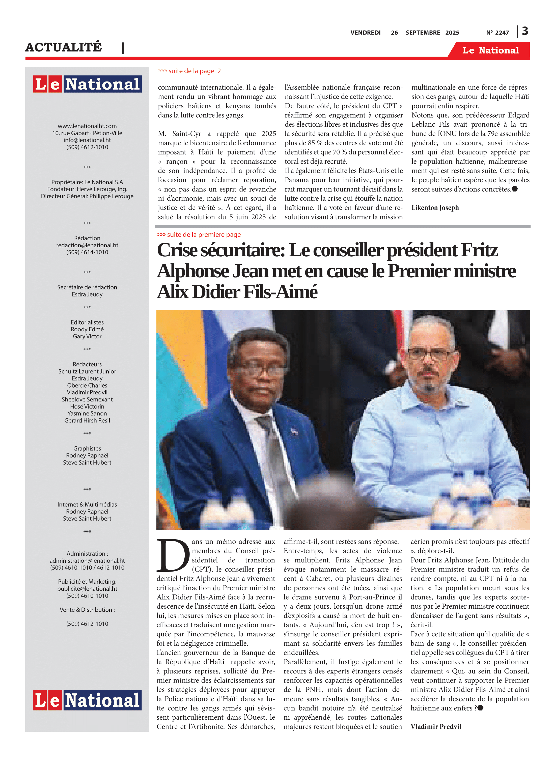 Page 3 de l'édition 2247