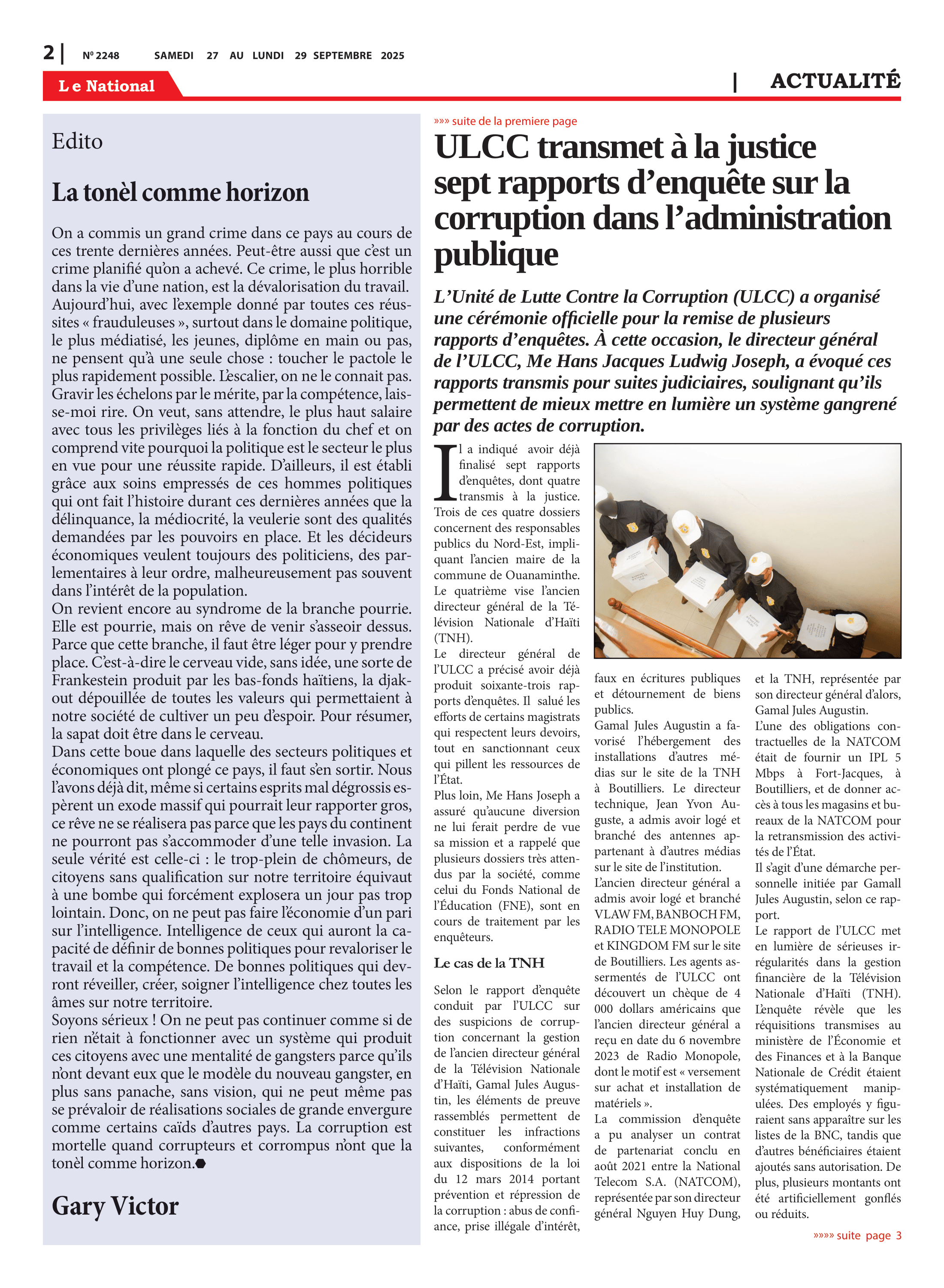 Page 2 de l'édition 2248