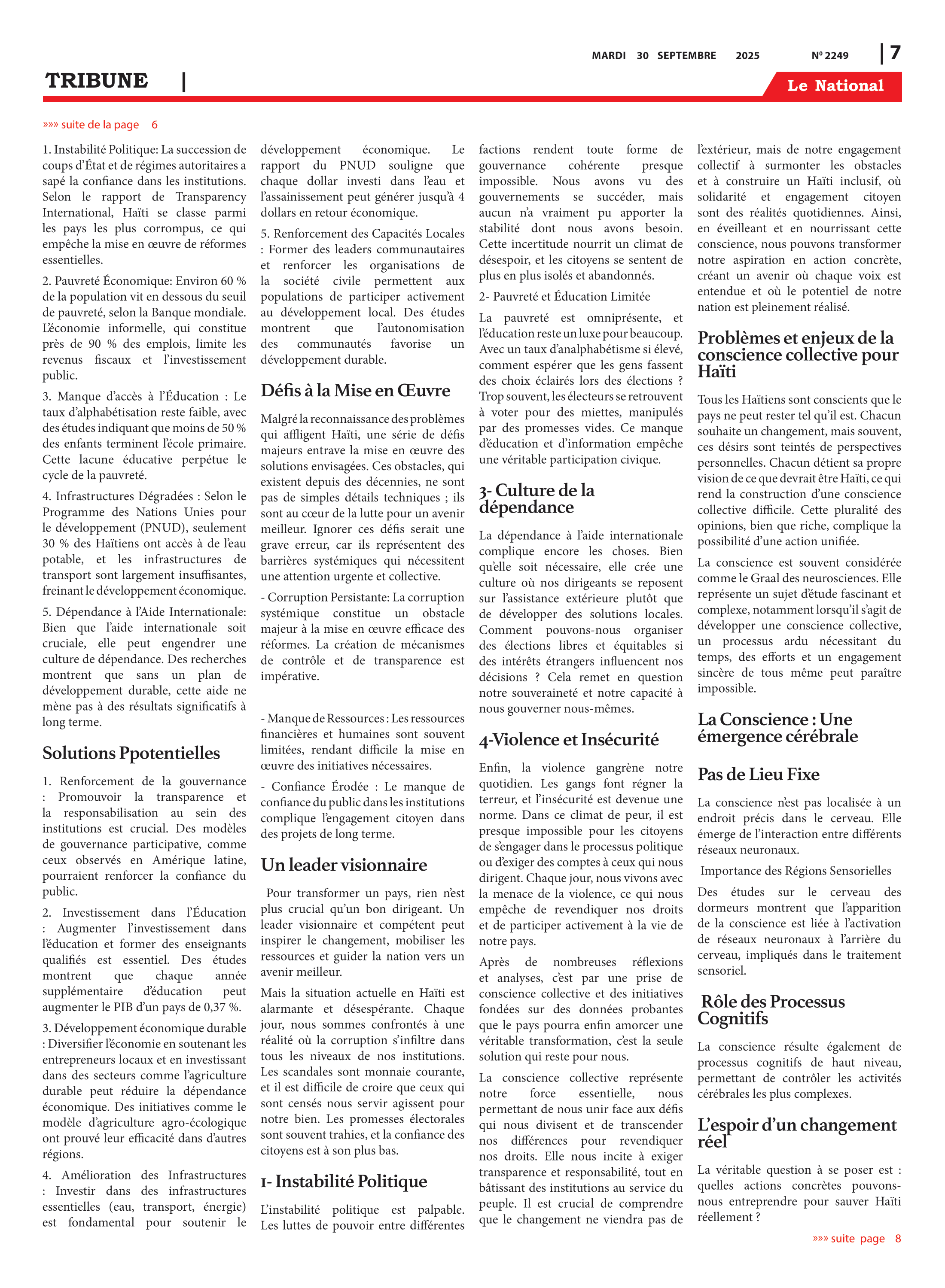 Page 7 de l'édition 2249
