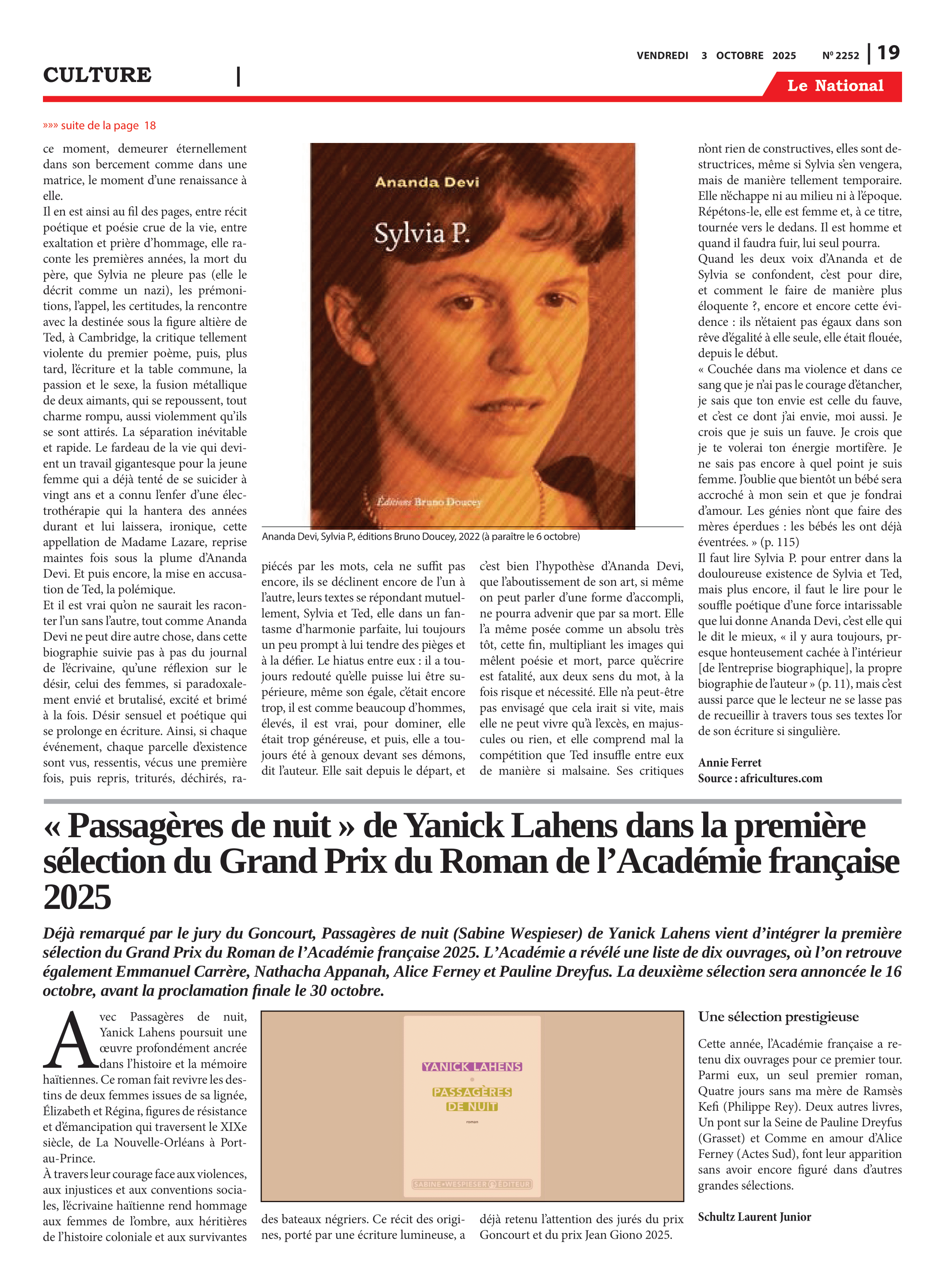 Page 19 de l'édition 2252