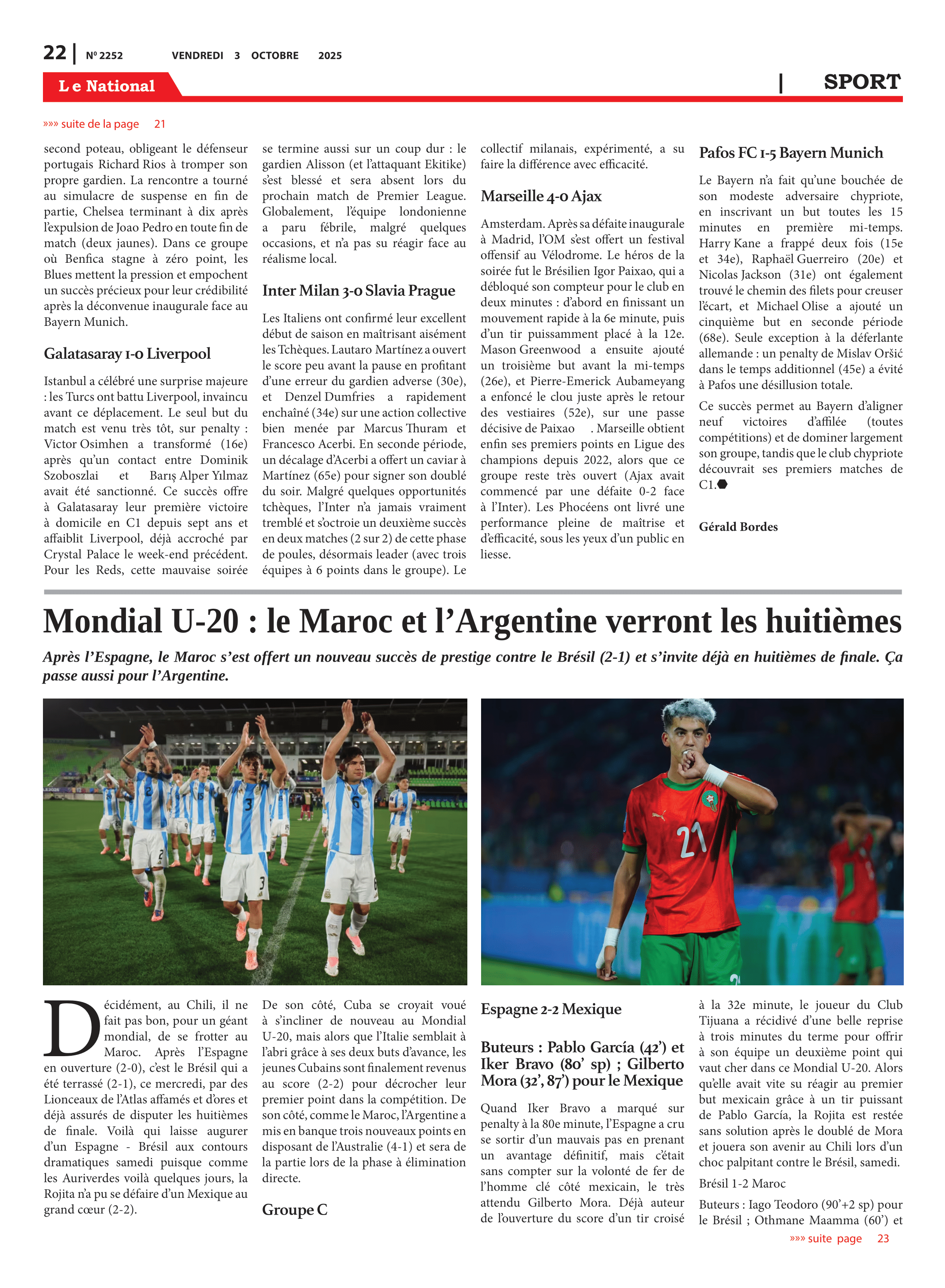 Page 22 de l'édition 2252