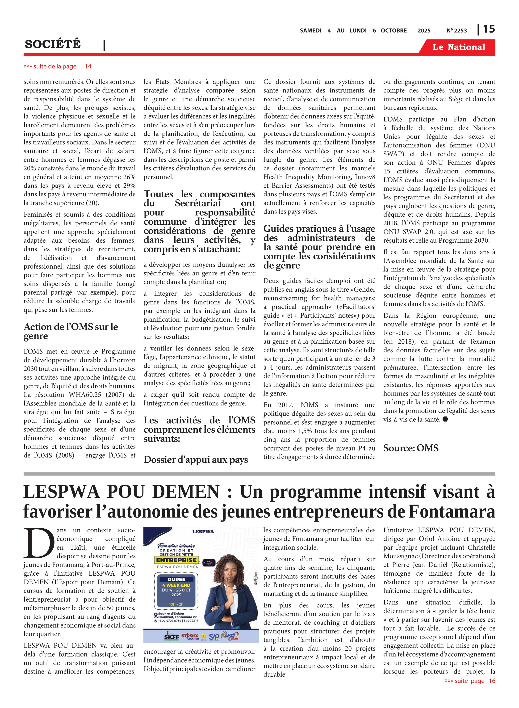 Page 15 de l'édition 2253