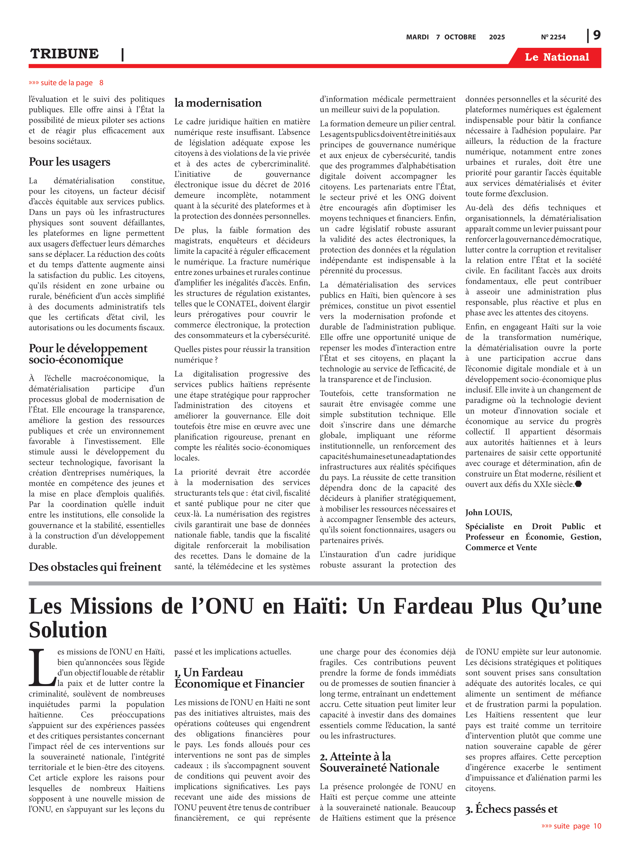 Page 9 de l'édition 2254