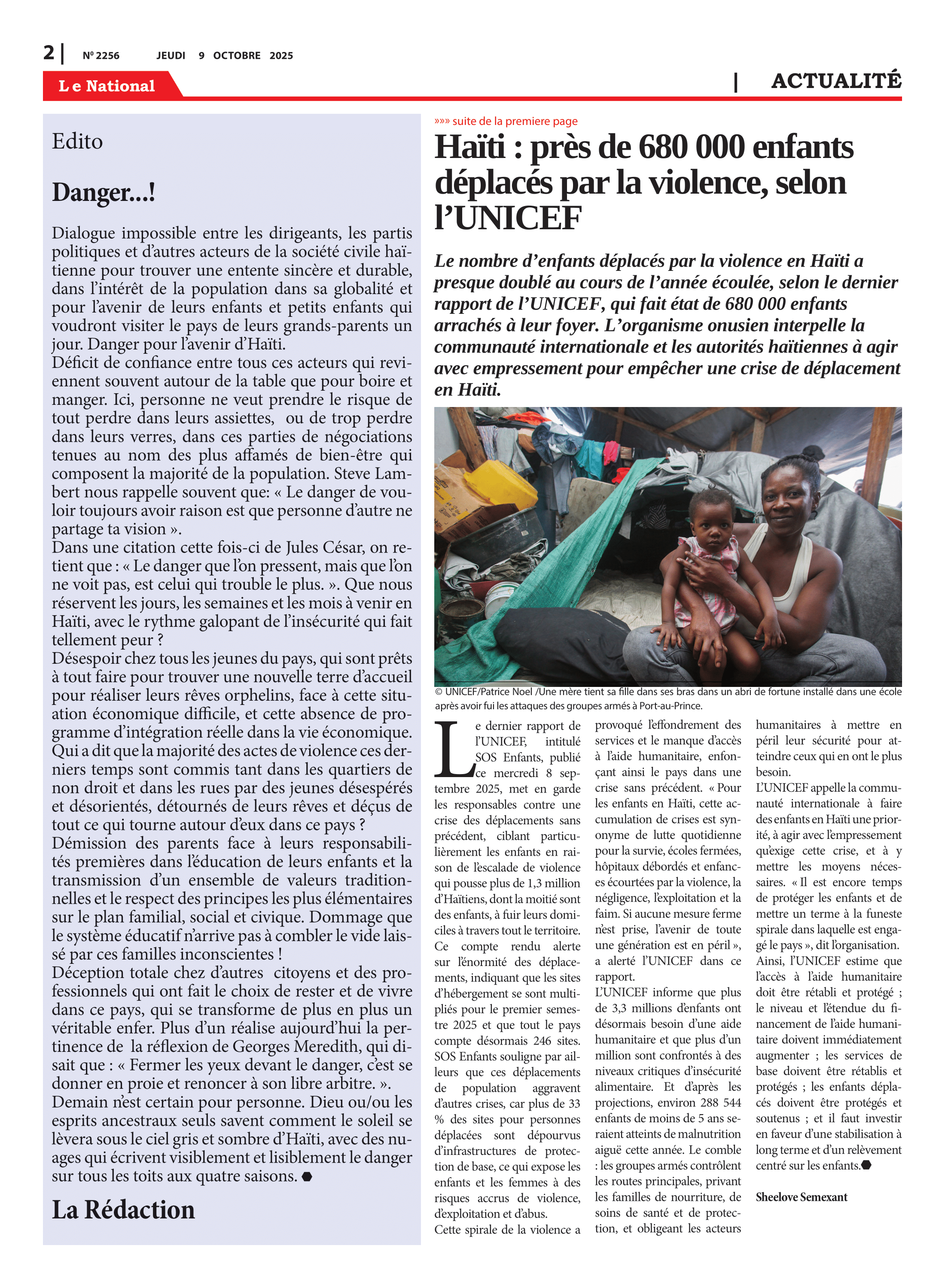 Page 2 de l'édition 2256
