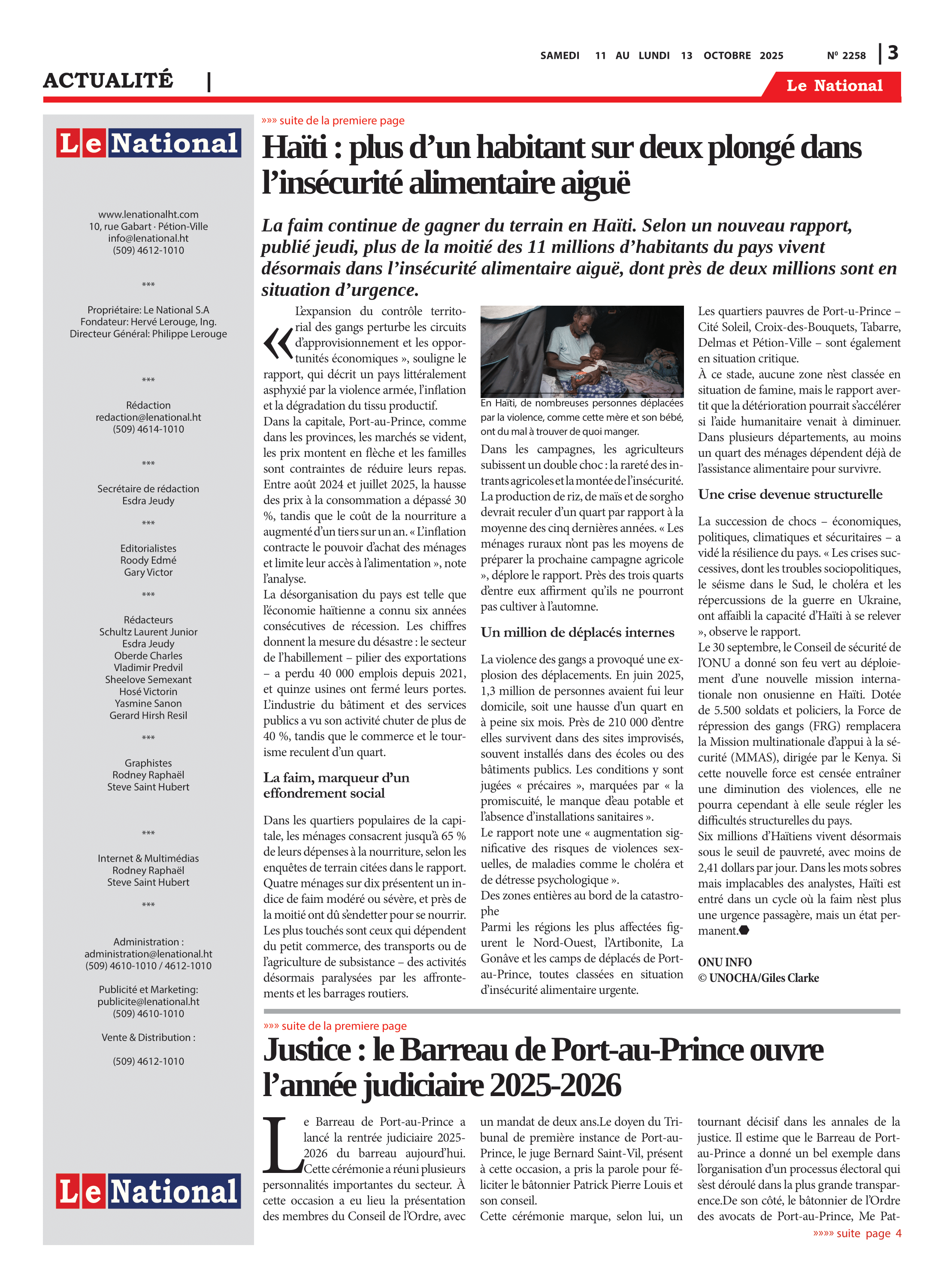 Page 3 de l'édition 2258