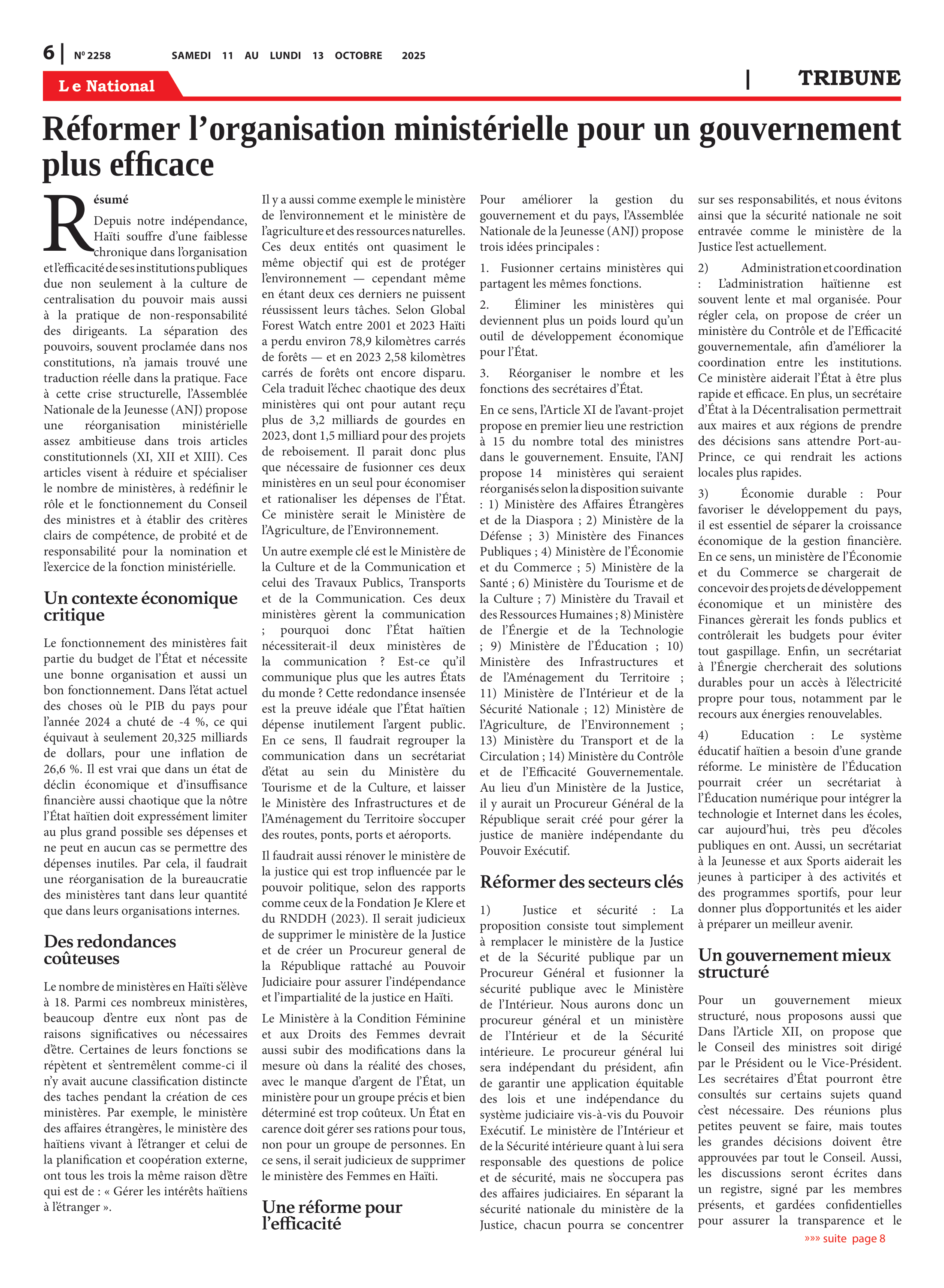Page 6 de l'édition 2258