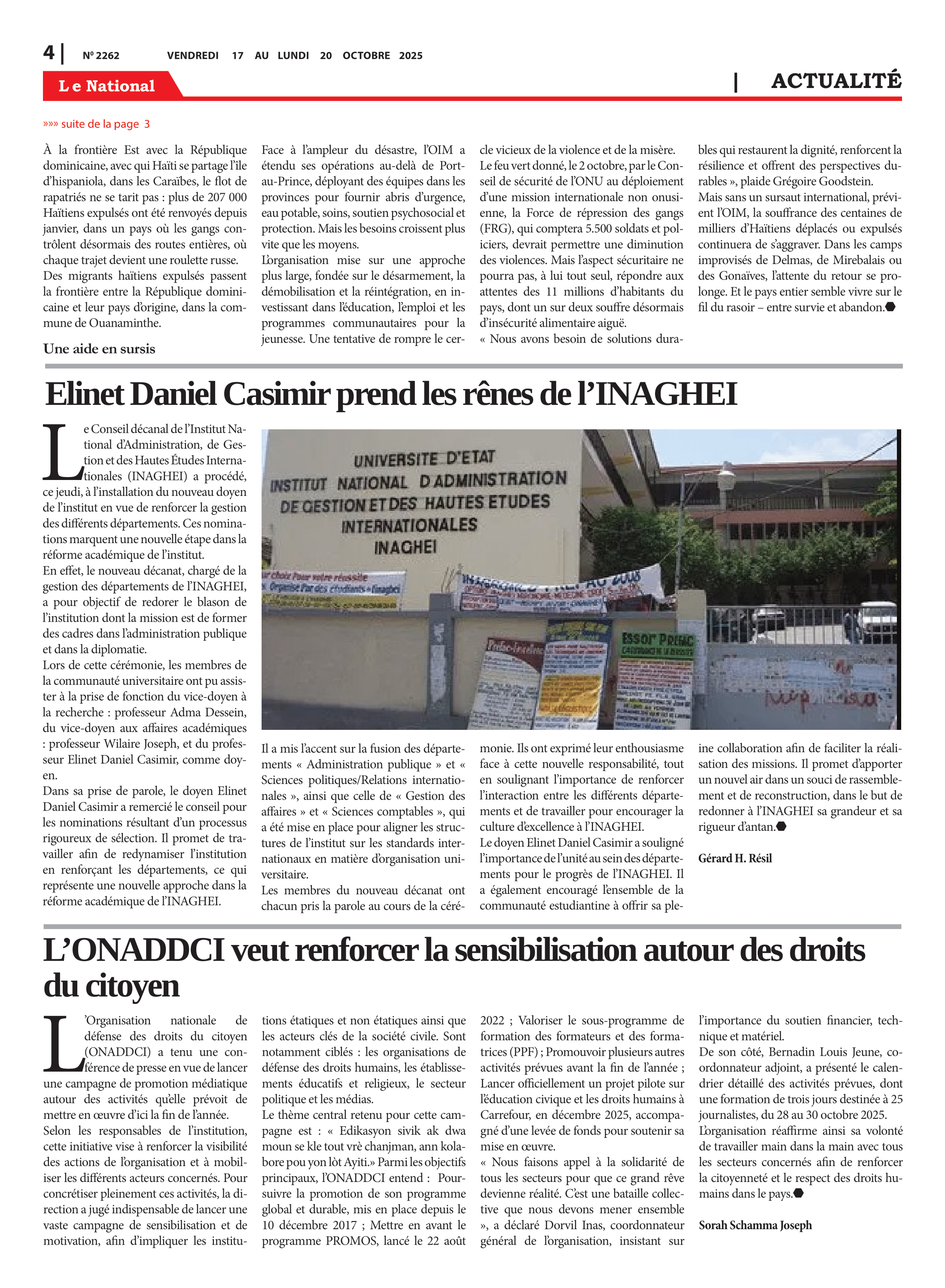 Page 4 de l'édition 2262