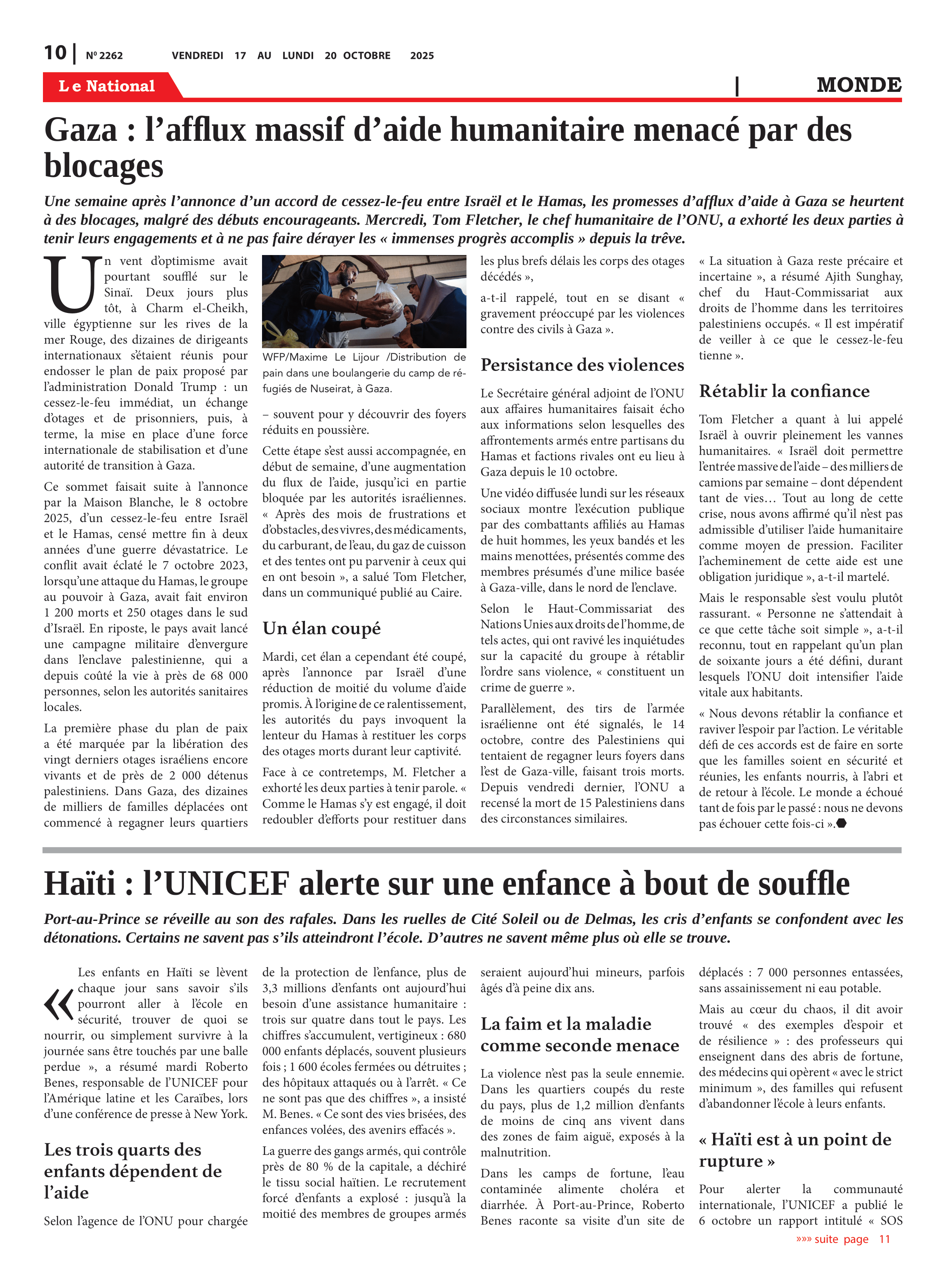 Page 10 de l'édition 2262