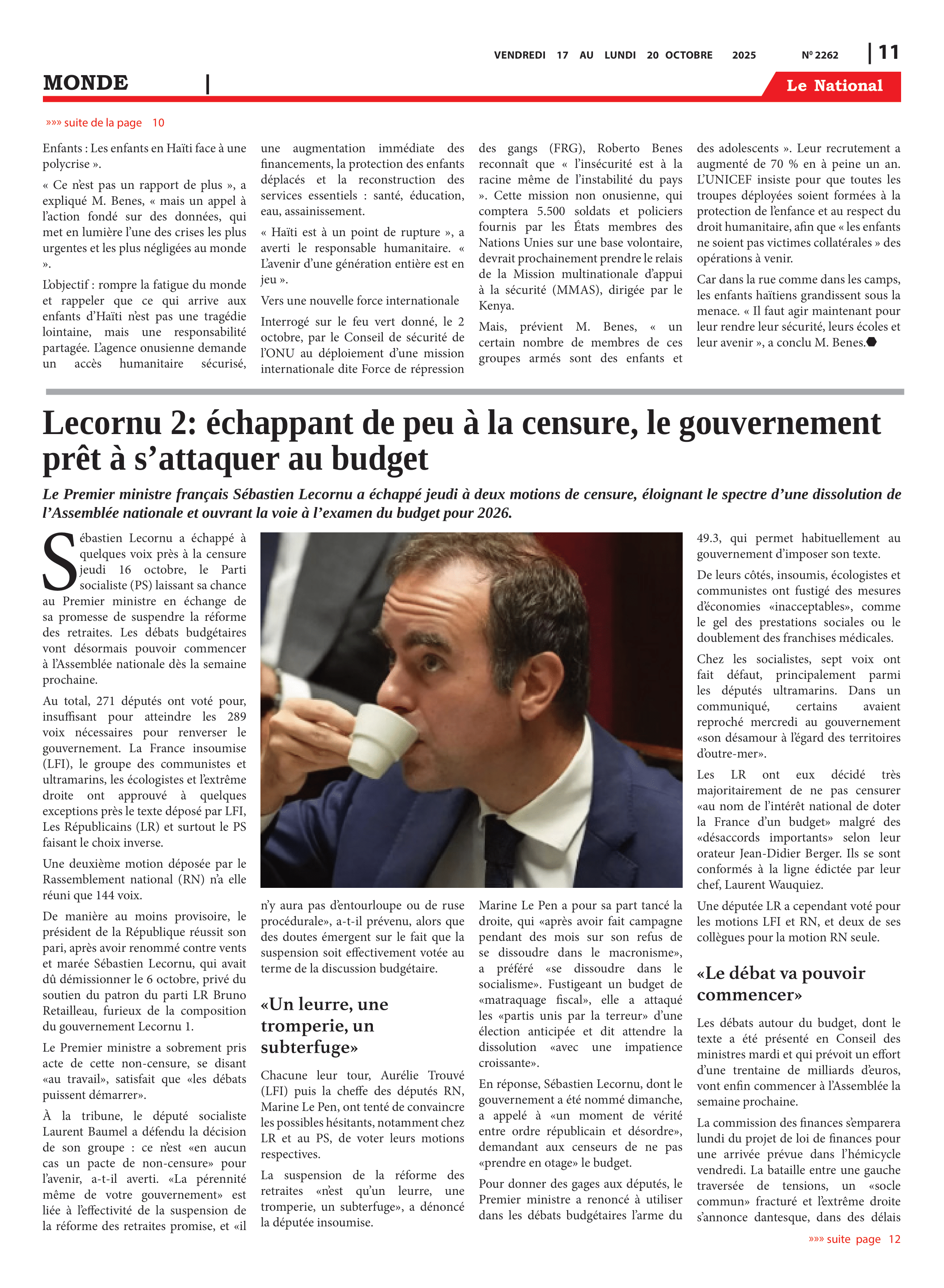 Page 11 de l'édition 2262