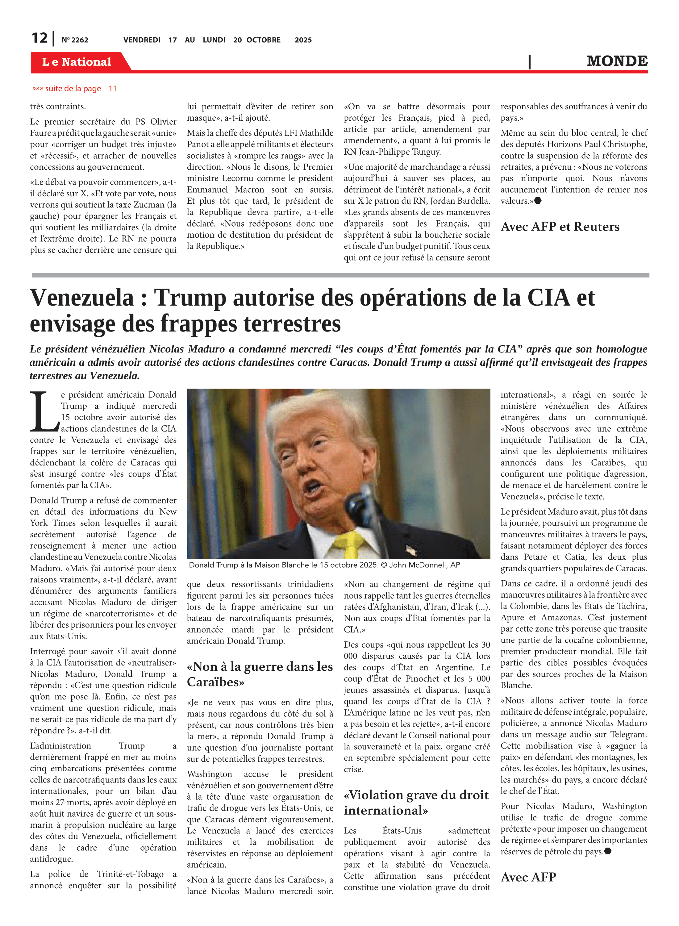Page 12 de l'édition 2262