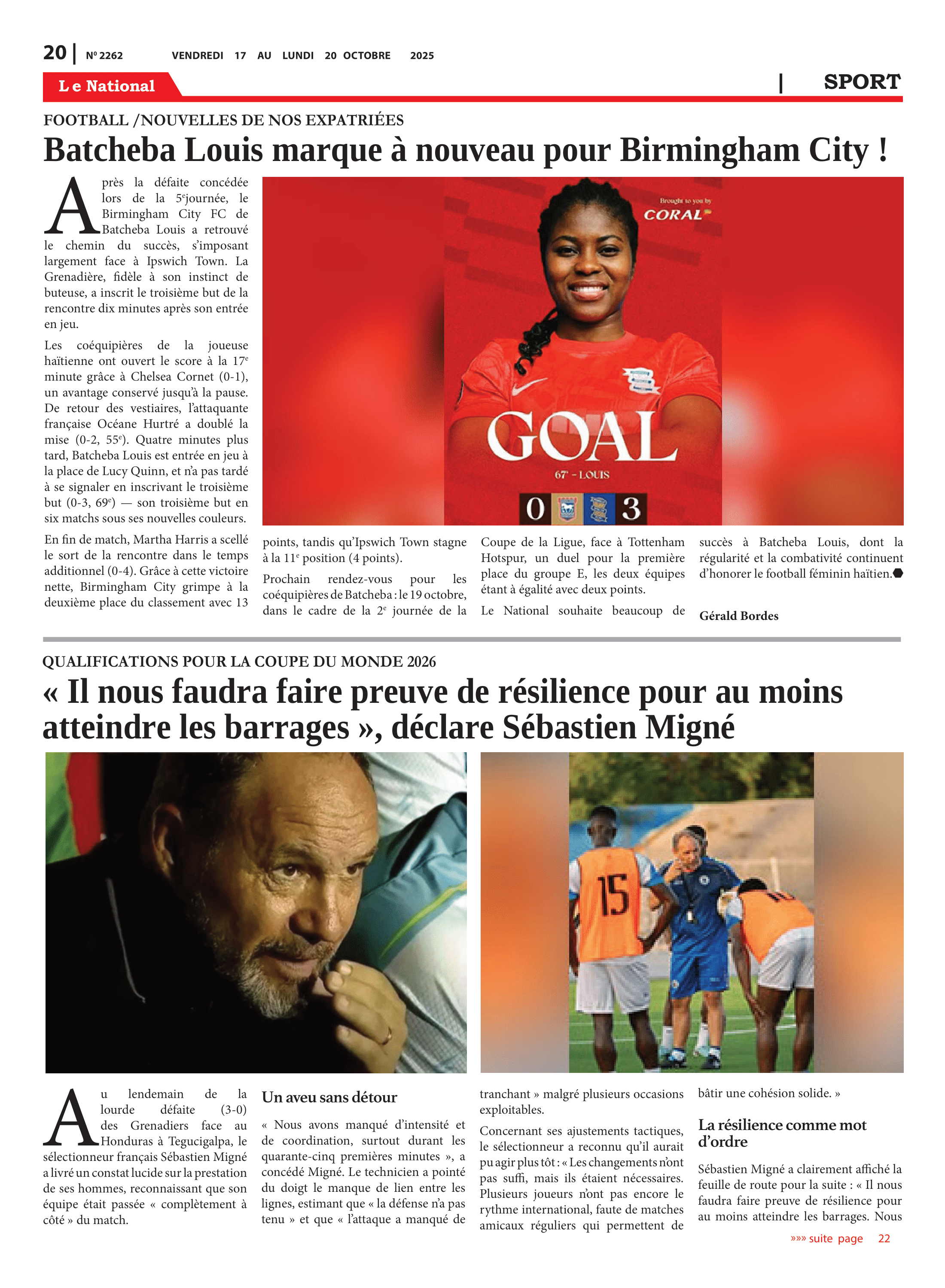 Page 20 de l'édition 2262