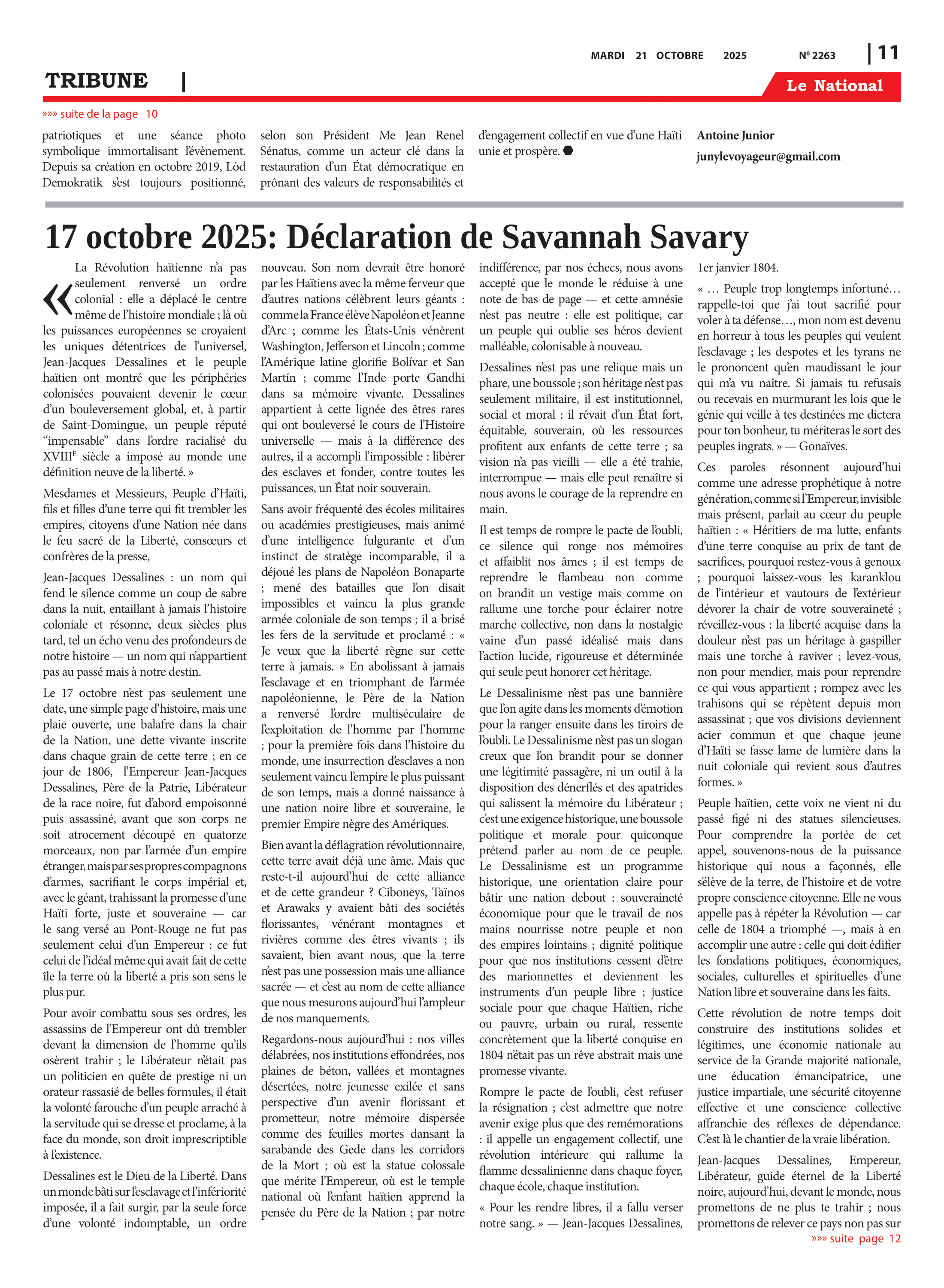 Page 11 de l'édition 2263