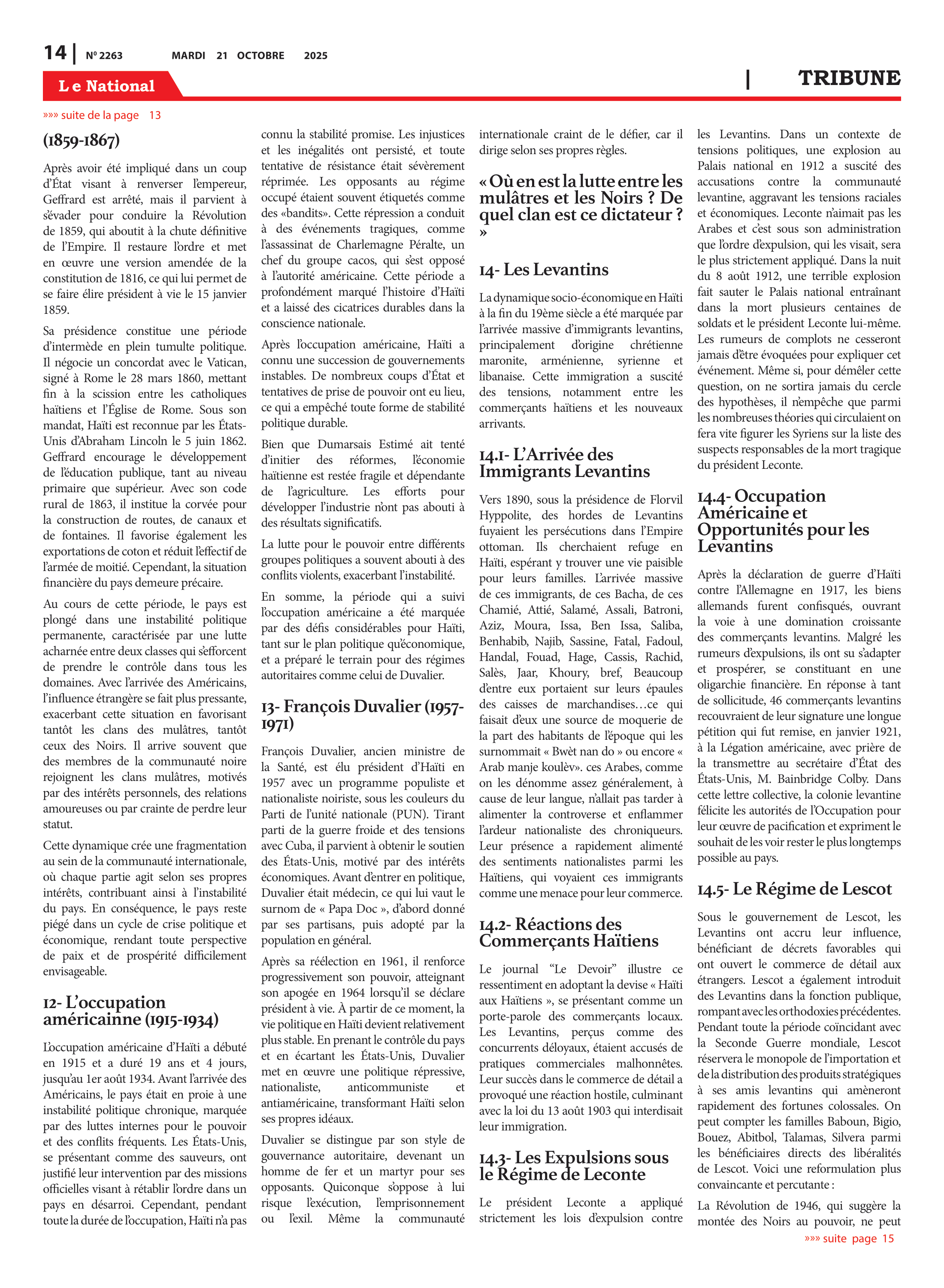 Page 14 de l'édition 2263