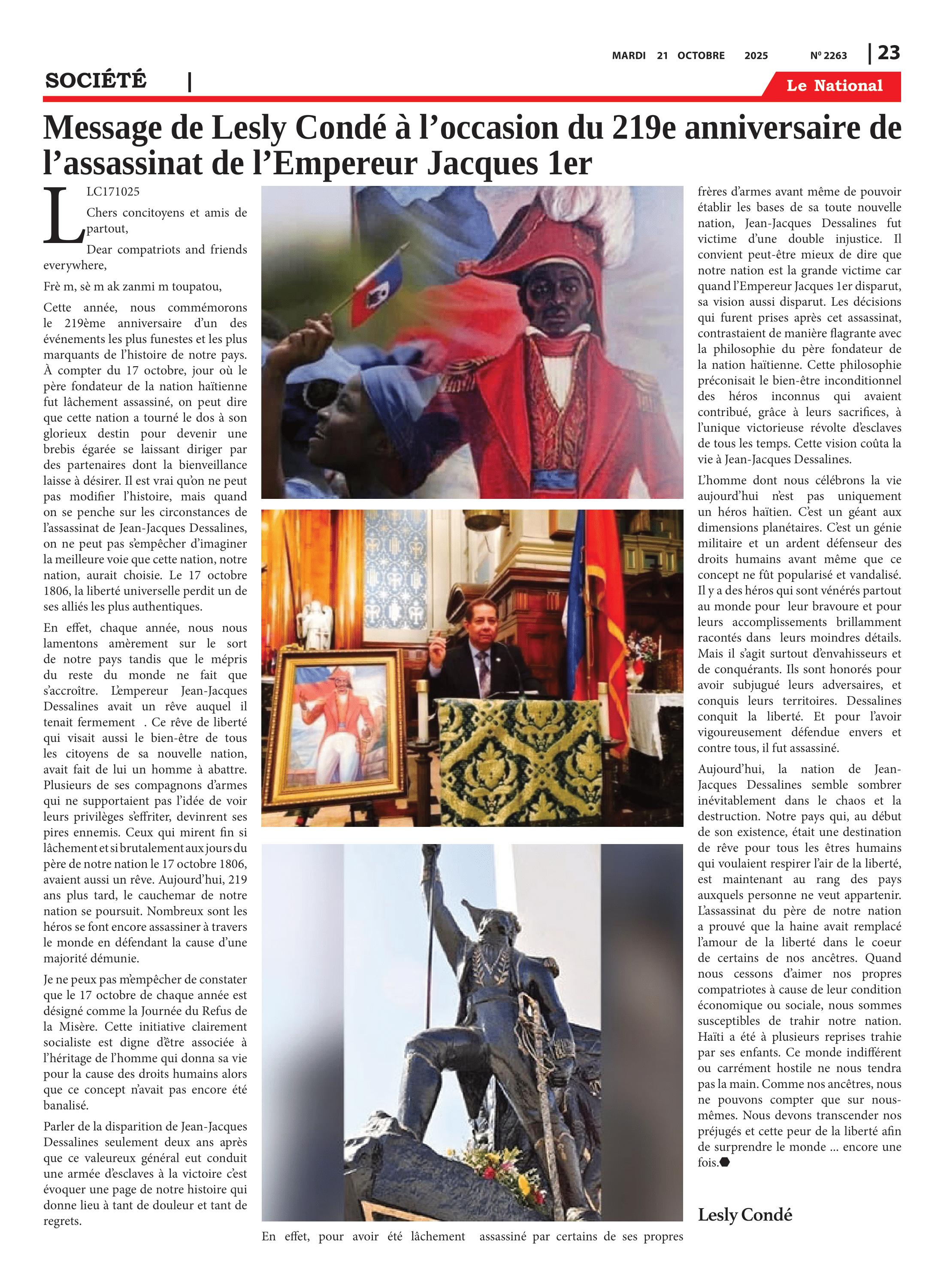 Page 23 de l'édition 2263