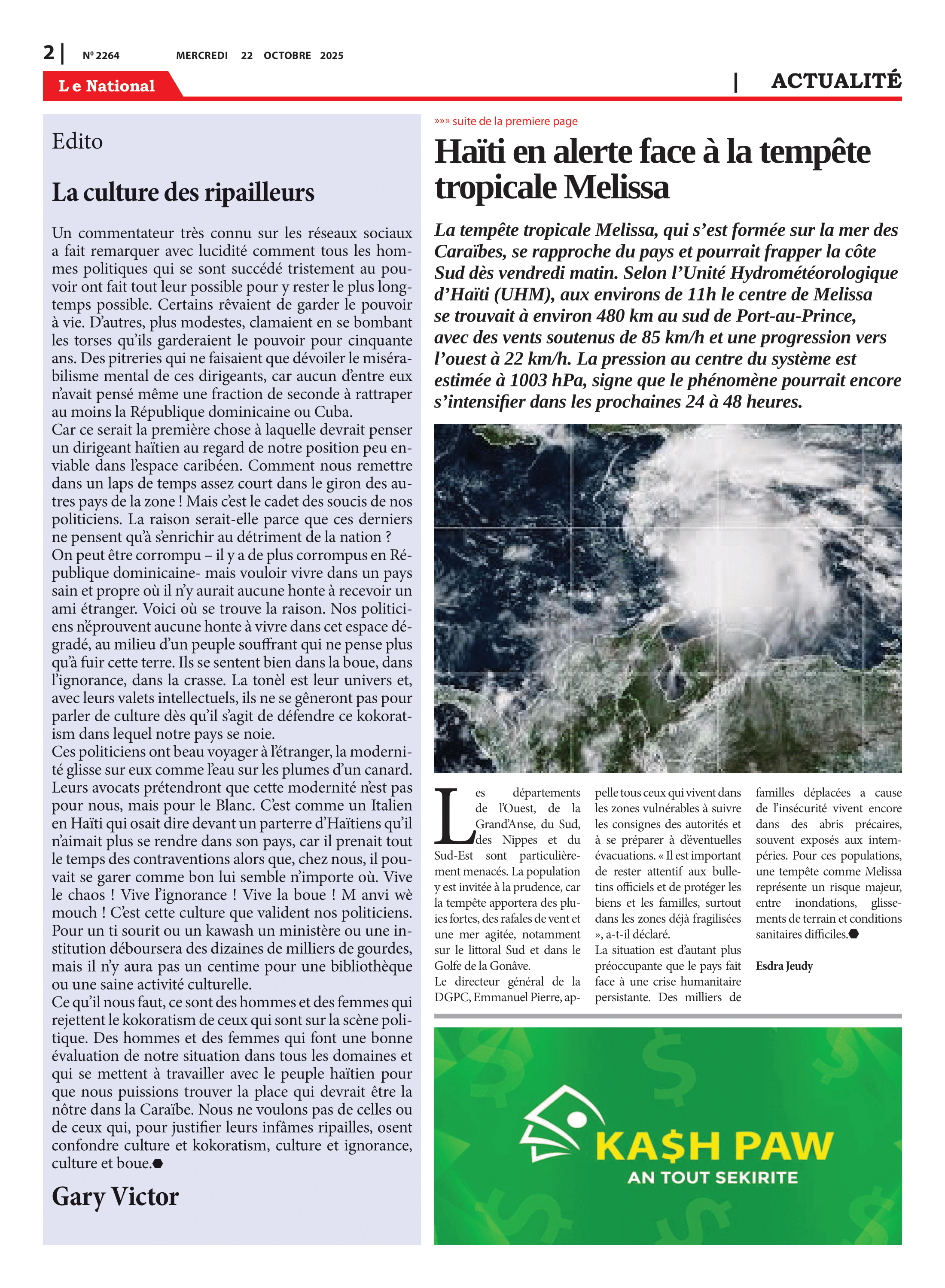 Page 2 de l'édition 2264