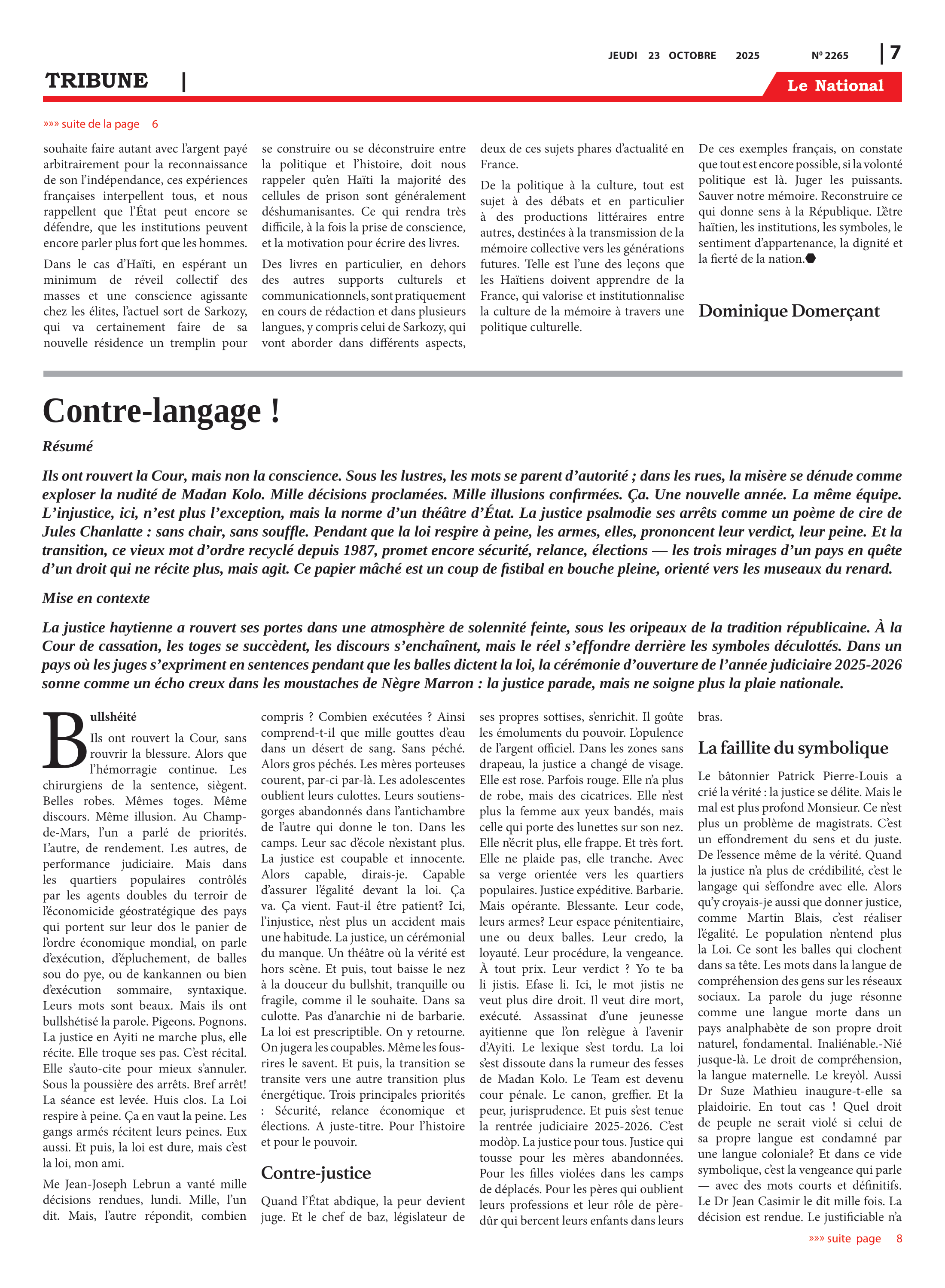 Page 7 de l'édition 2265