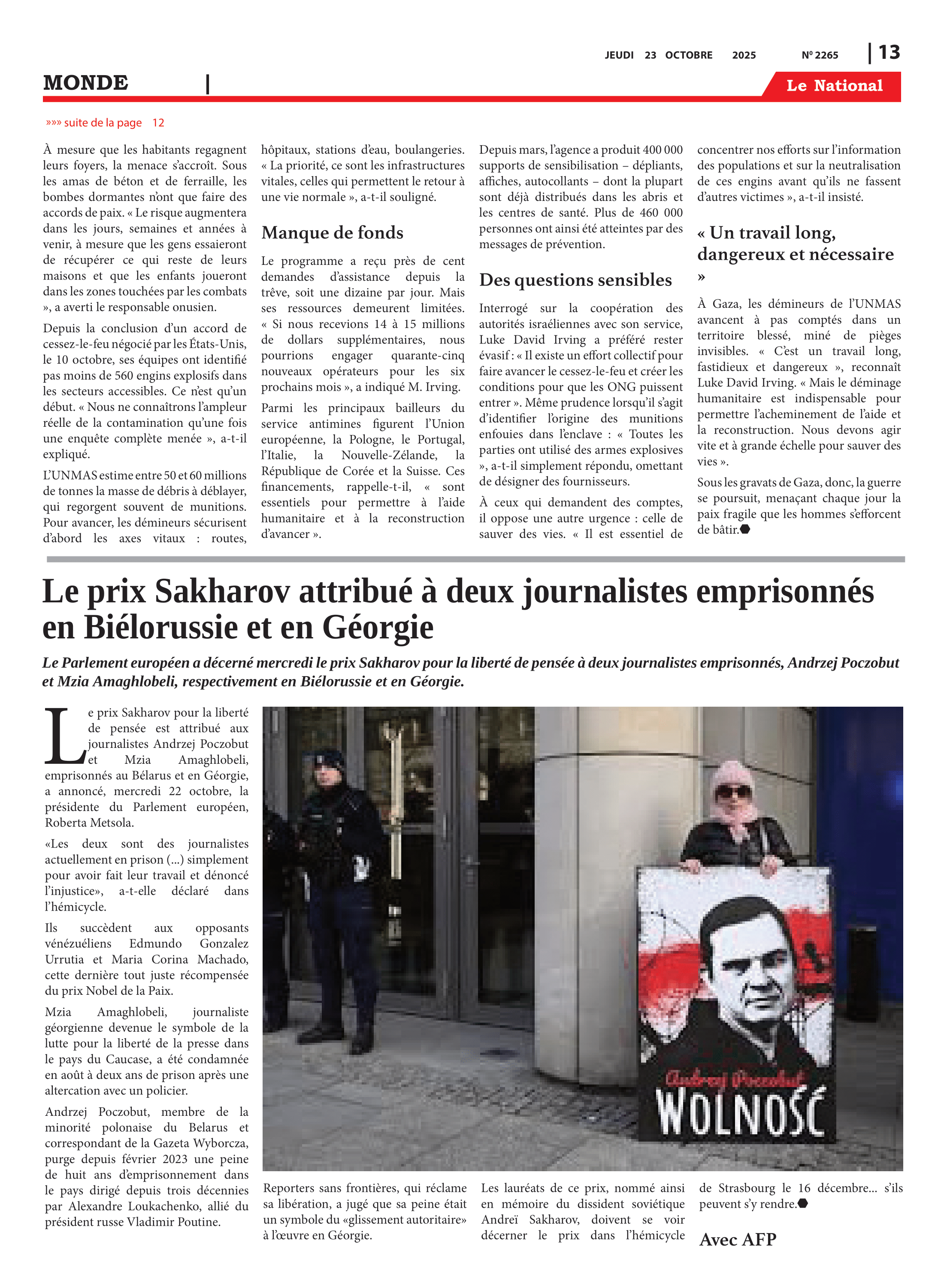 Page 13 de l'édition 2265