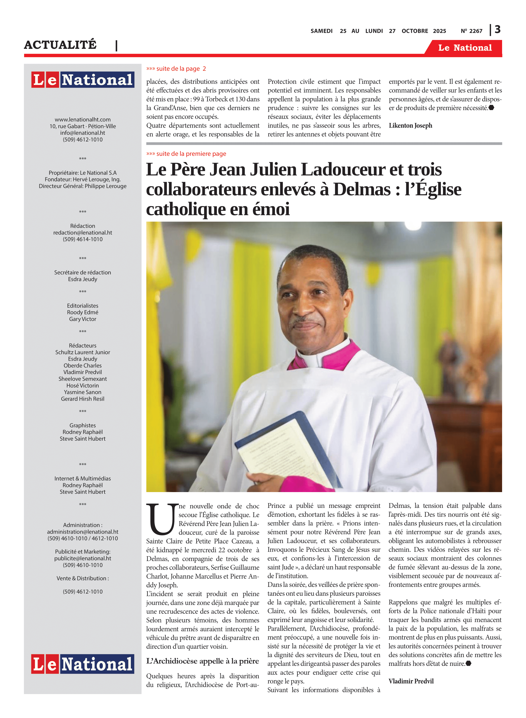 Page 3 de l'édition 2267