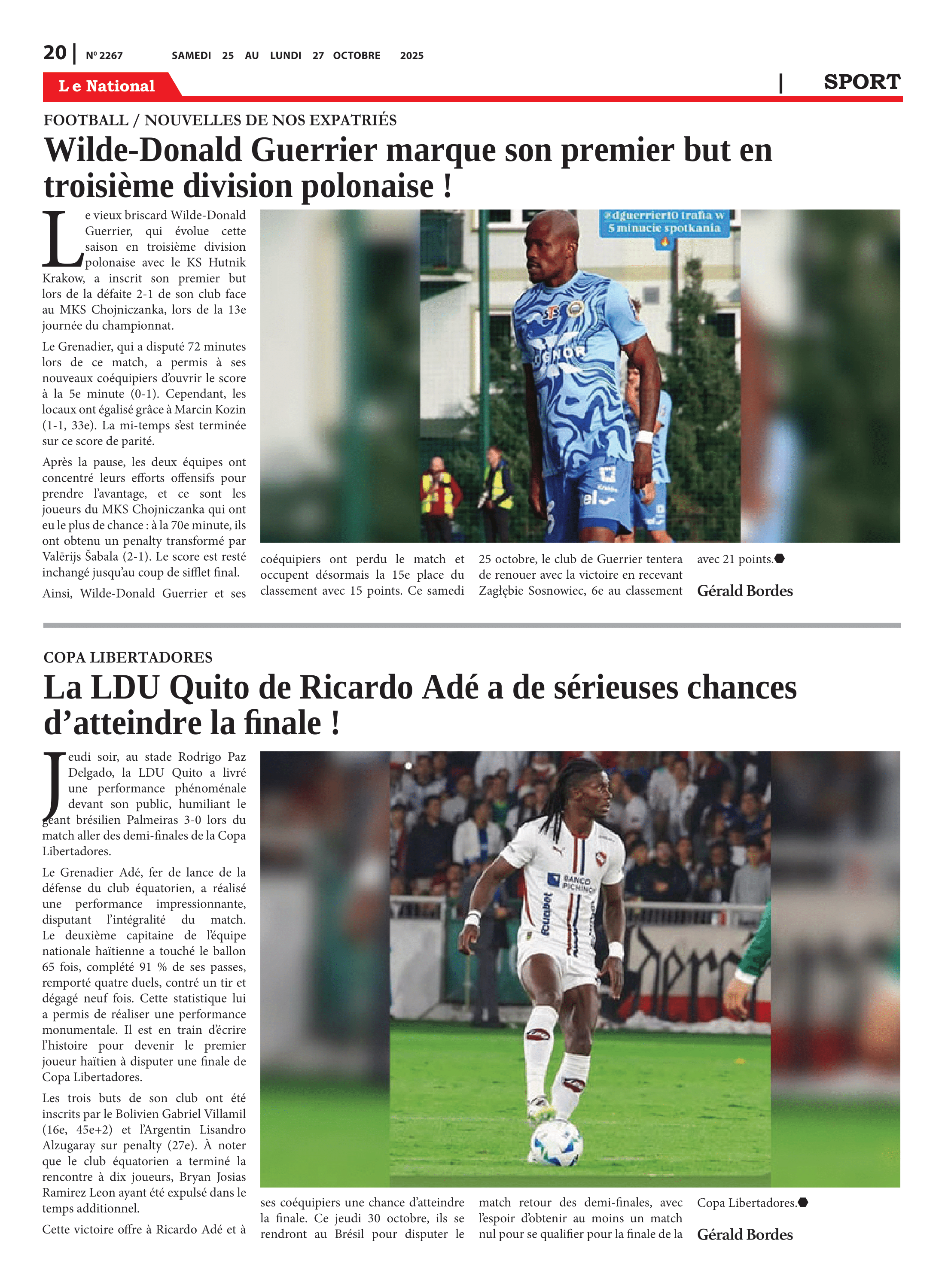 Page 20 de l'édition 2267