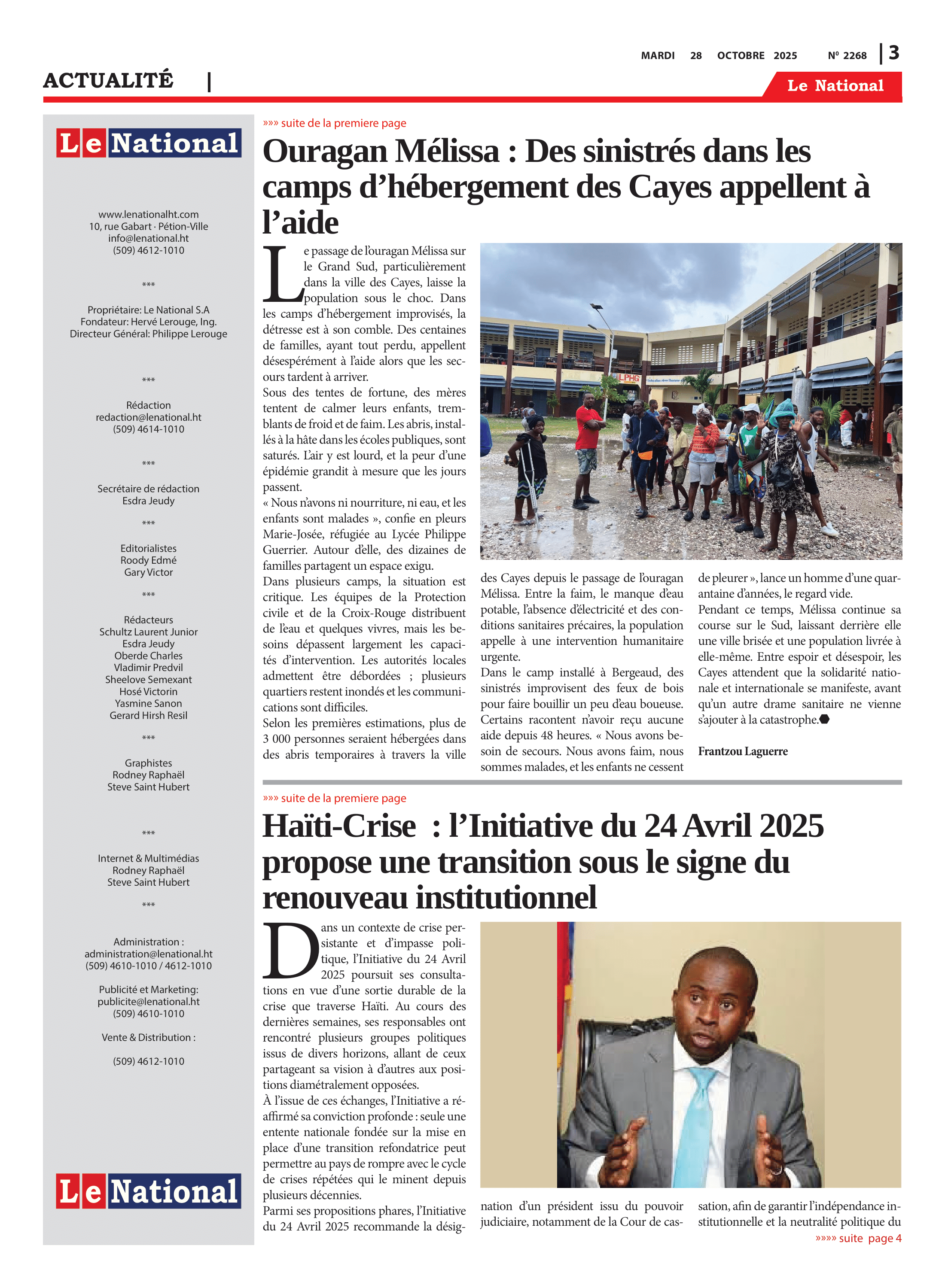 Page 3 de l'édition 2268