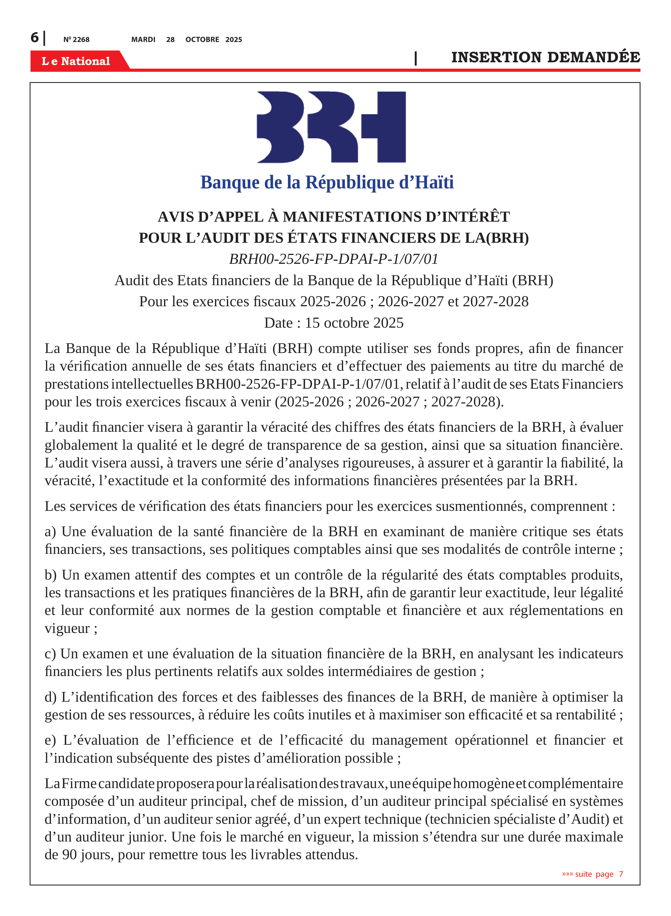 Page 6 de l'édition 2268