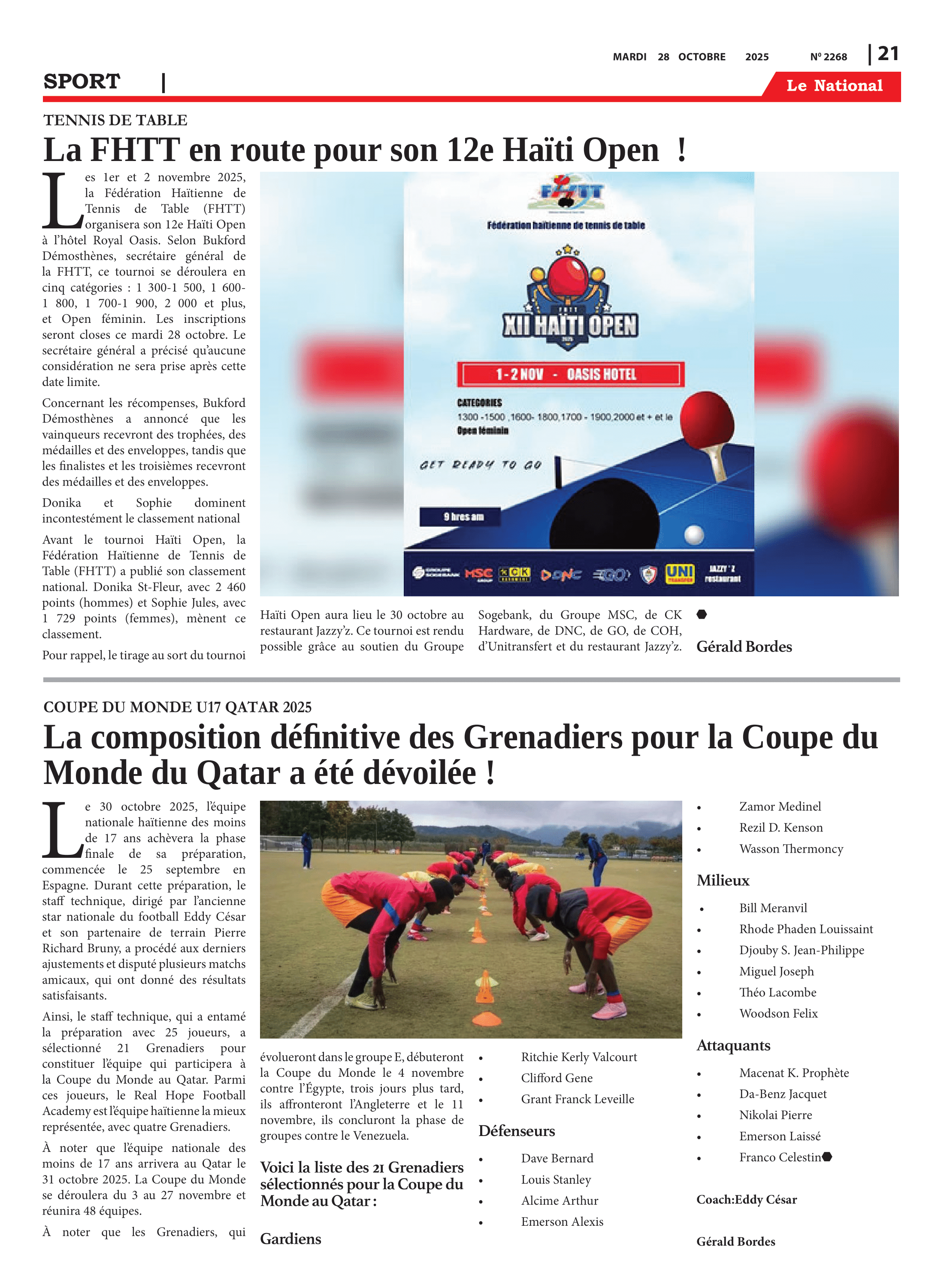 Page 21 de l'édition 2268