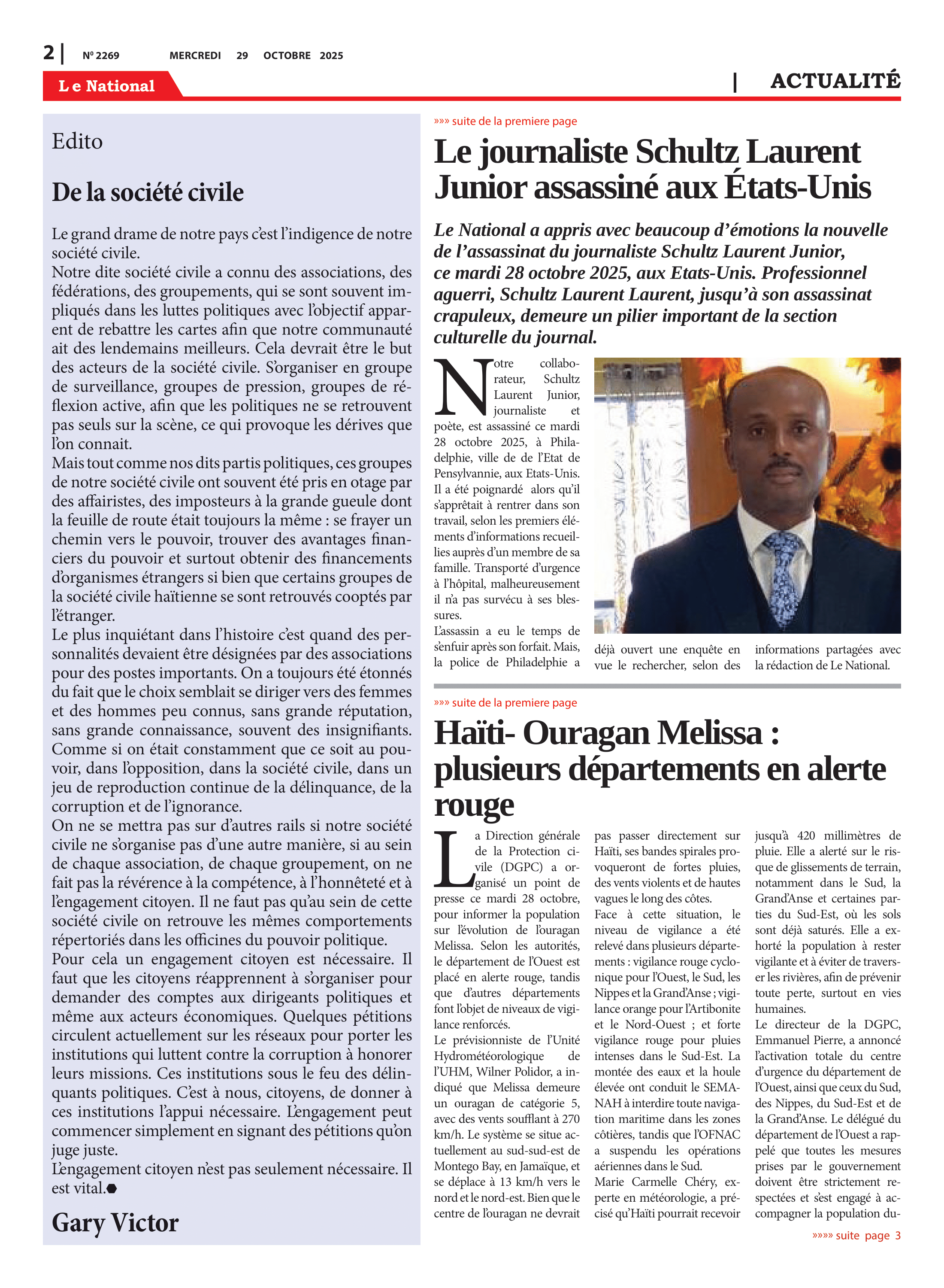 Page 2 de l'édition 2269