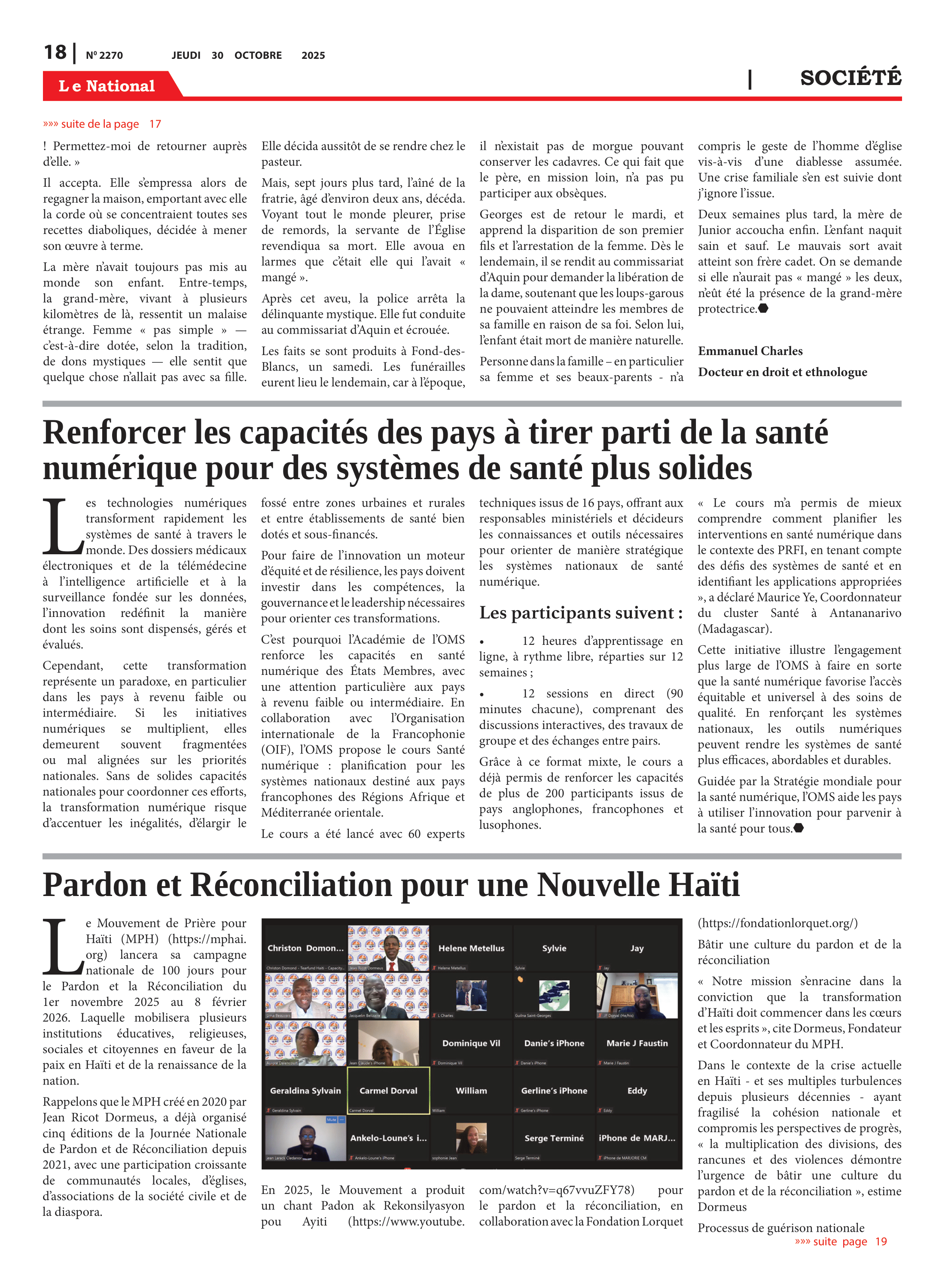 Page 18 de l'édition 2270