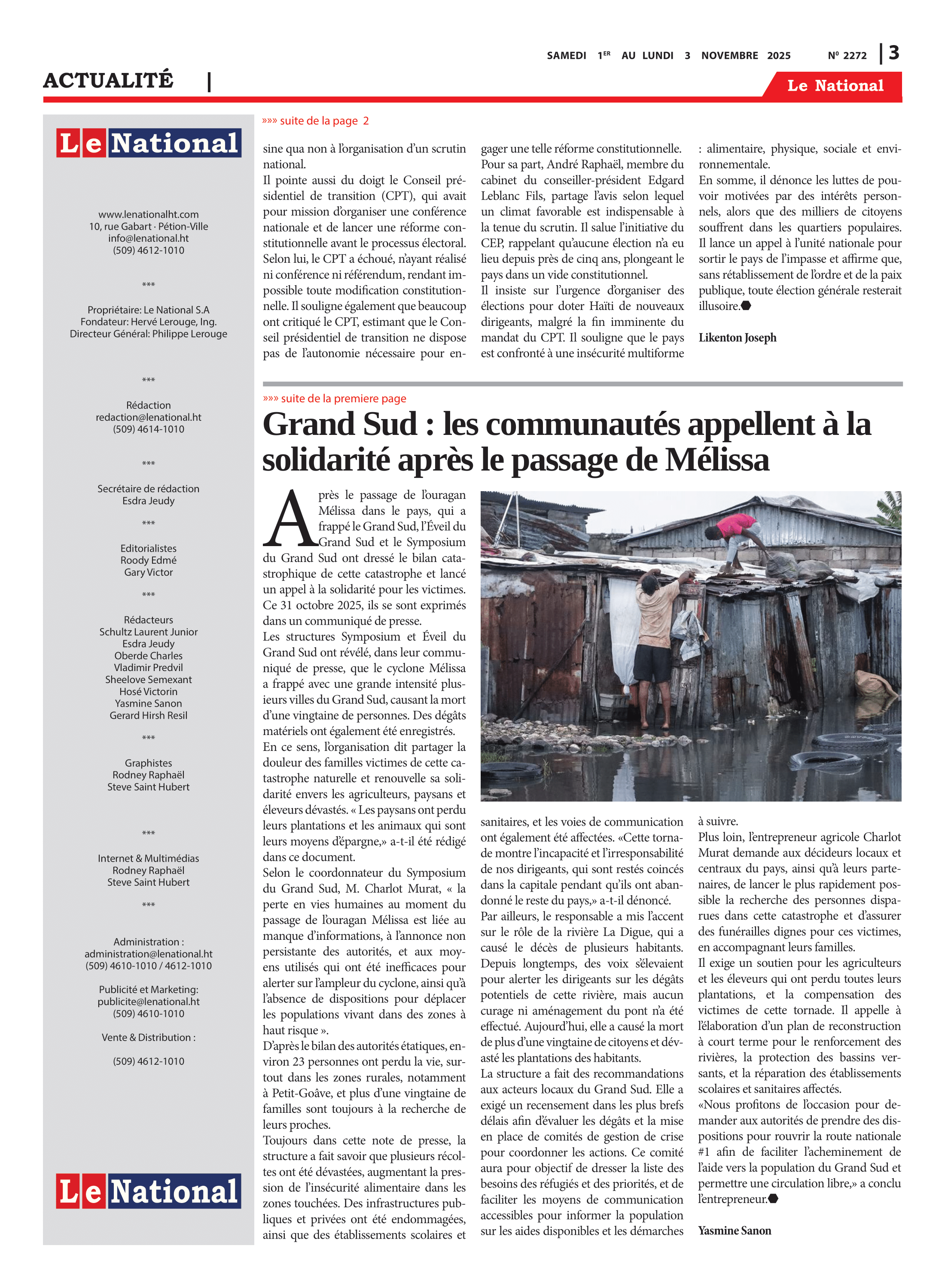 Page 3 de l'édition 2272