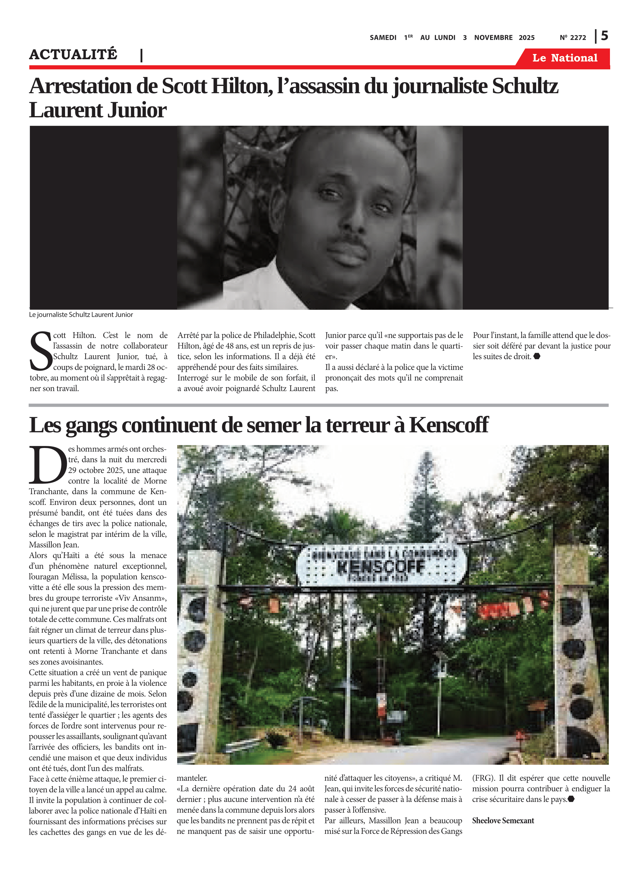 Page 5 de l'édition 2272