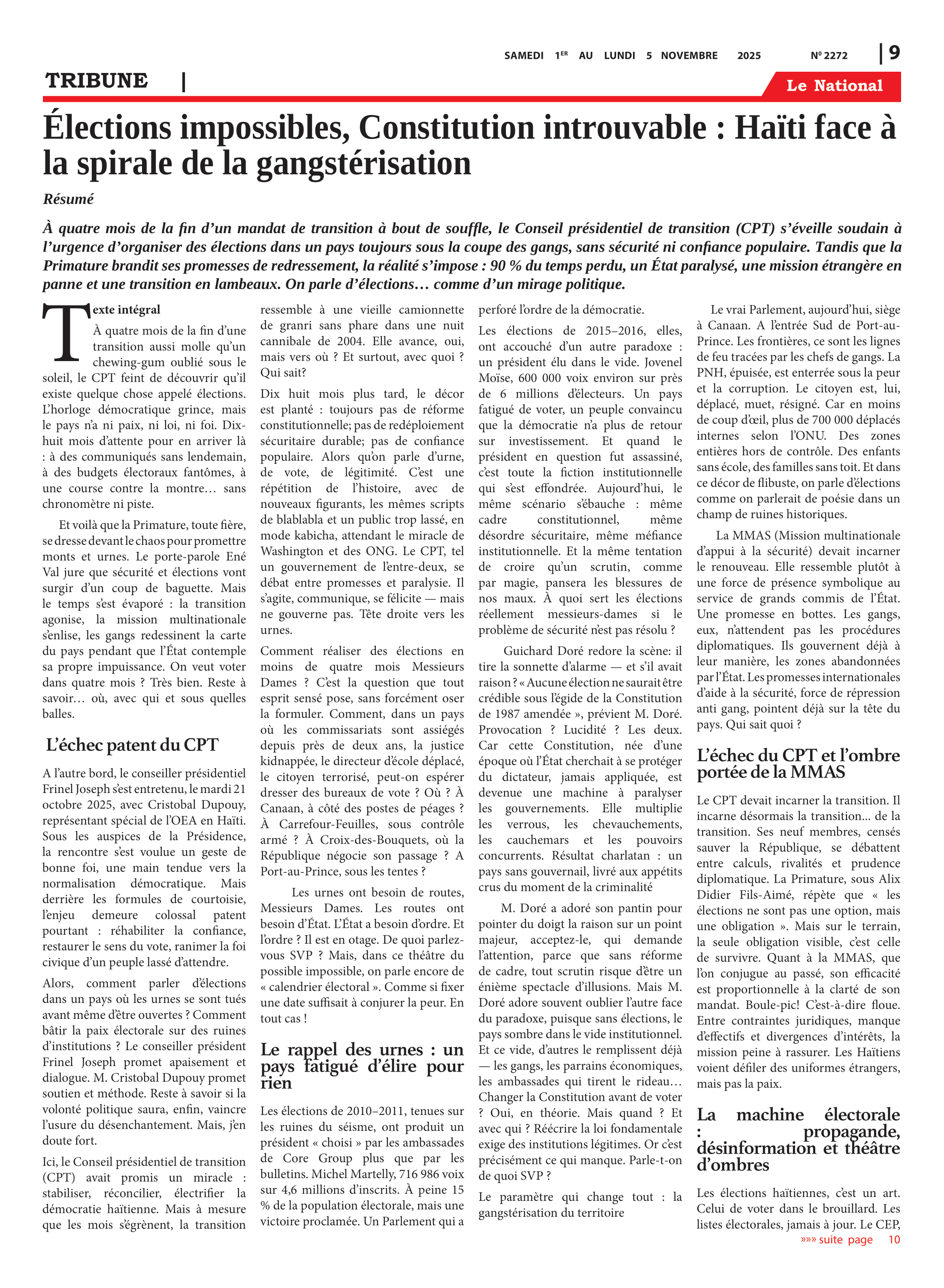 Page 9 de l'édition 2272