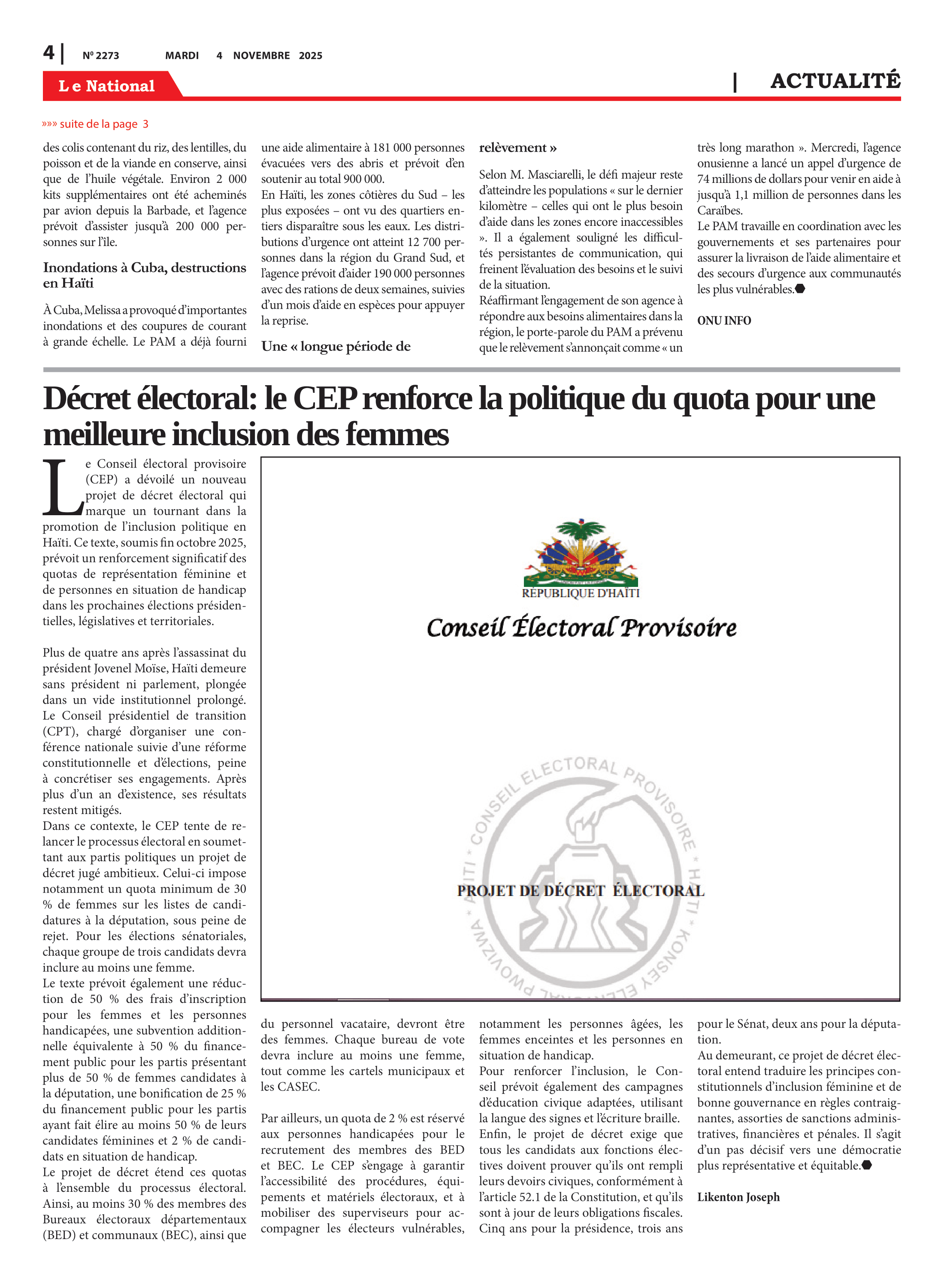 Page 4 de l'édition 2273