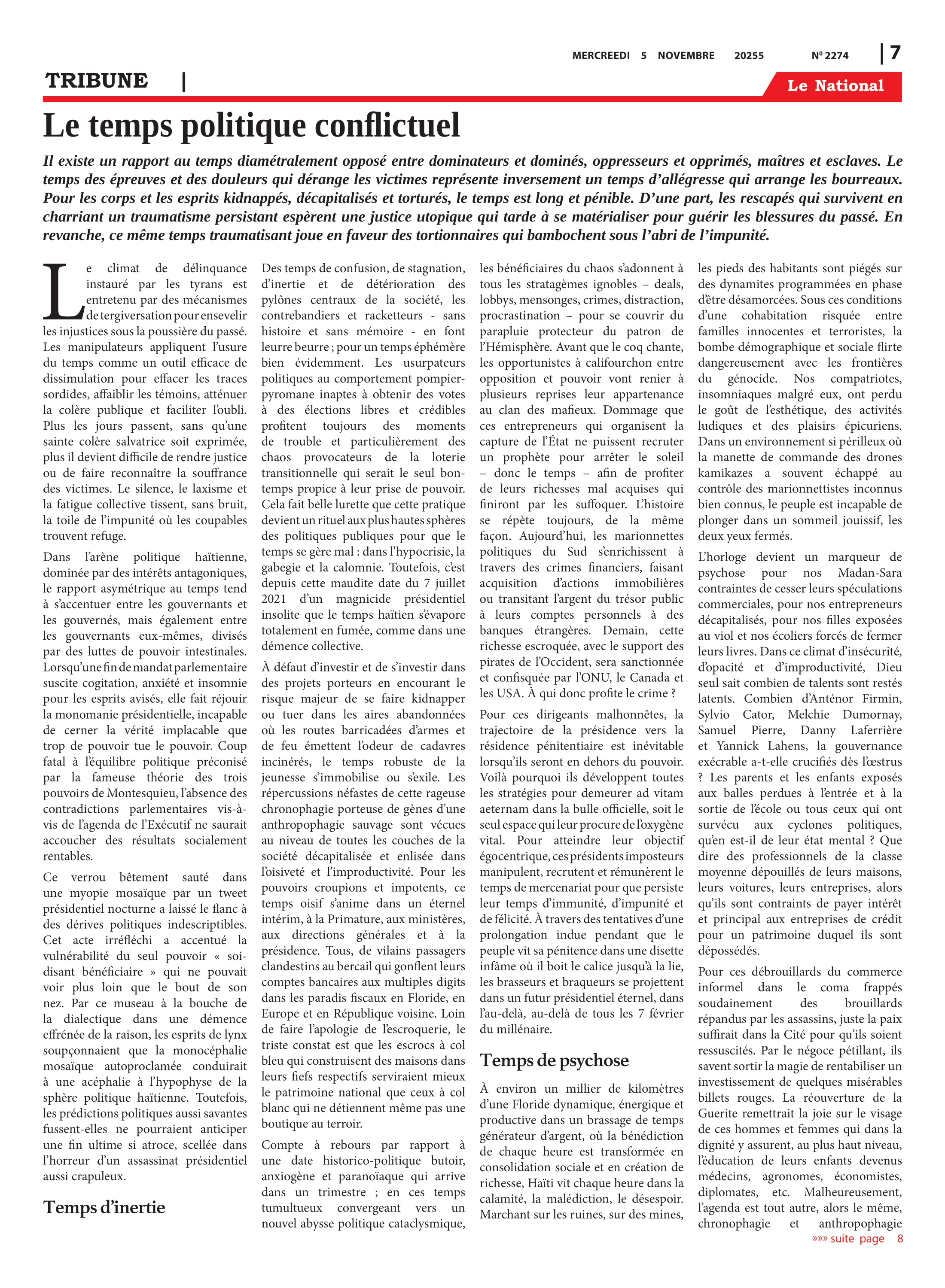 Page 7 de l'édition 2274