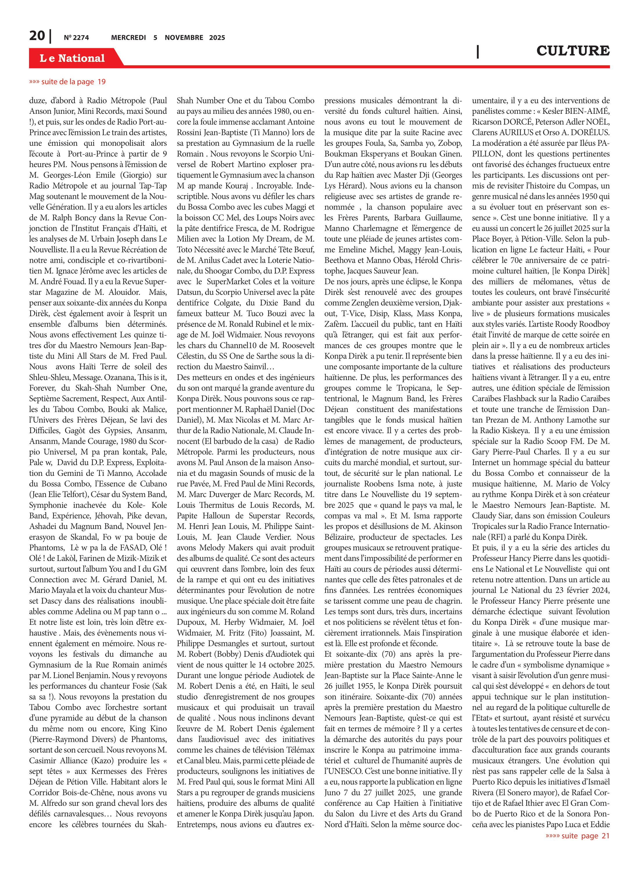 Page 20 de l'édition 2274