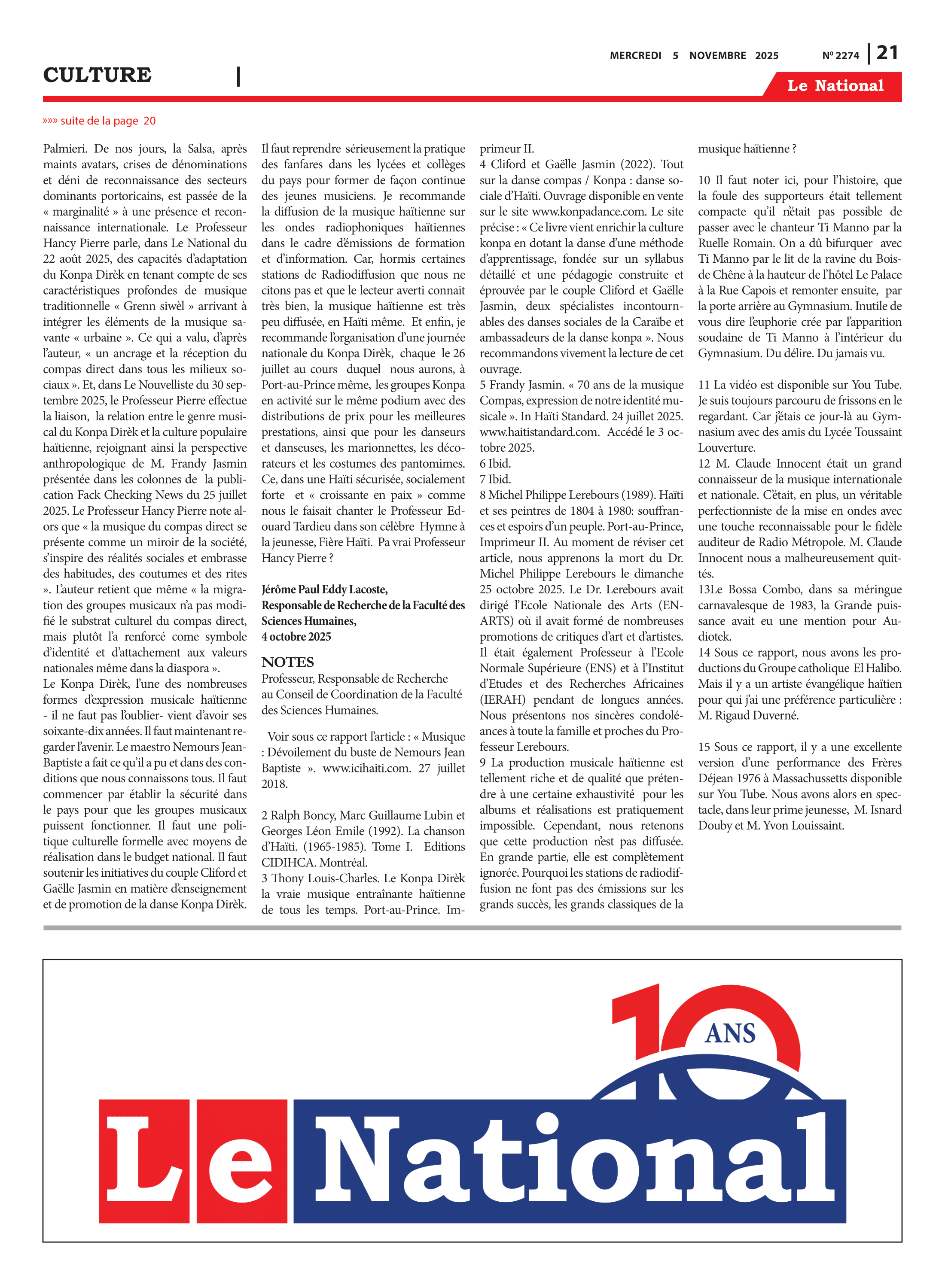 Page 21 de l'édition 2274