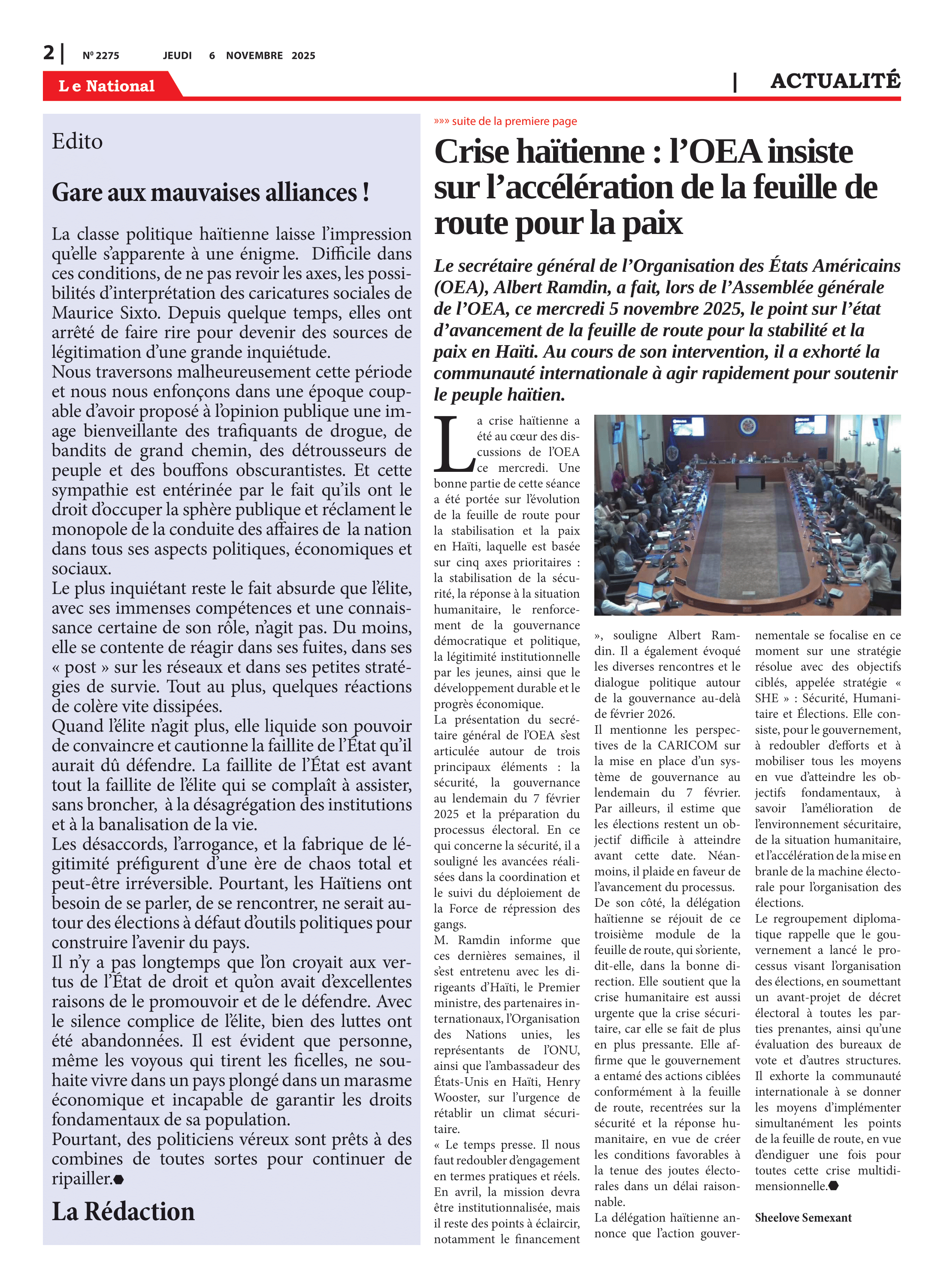 Page 2 de l'édition 2275