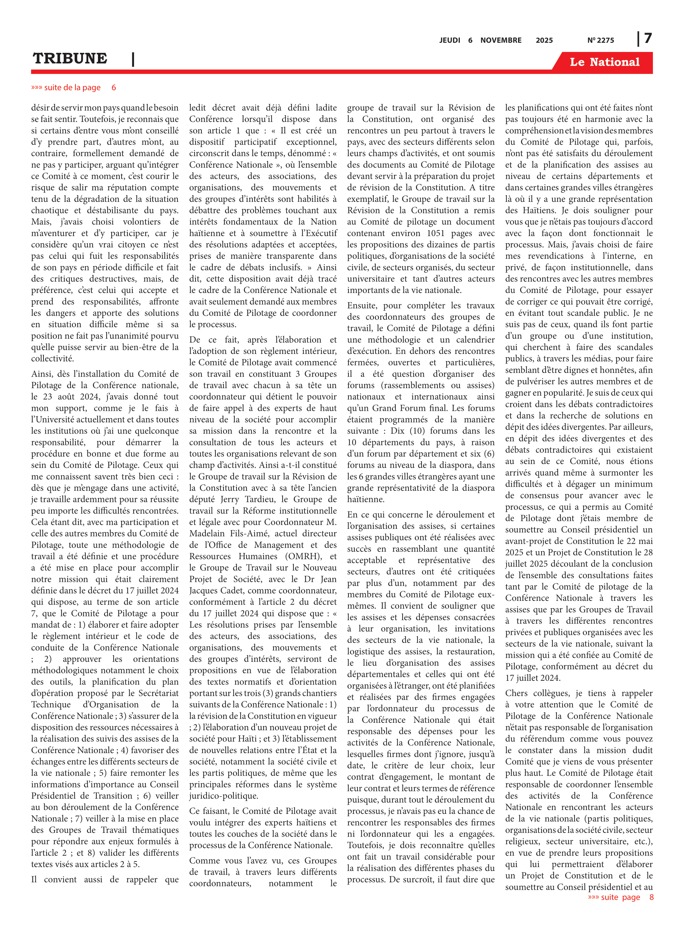 Page 7 de l'édition 2275