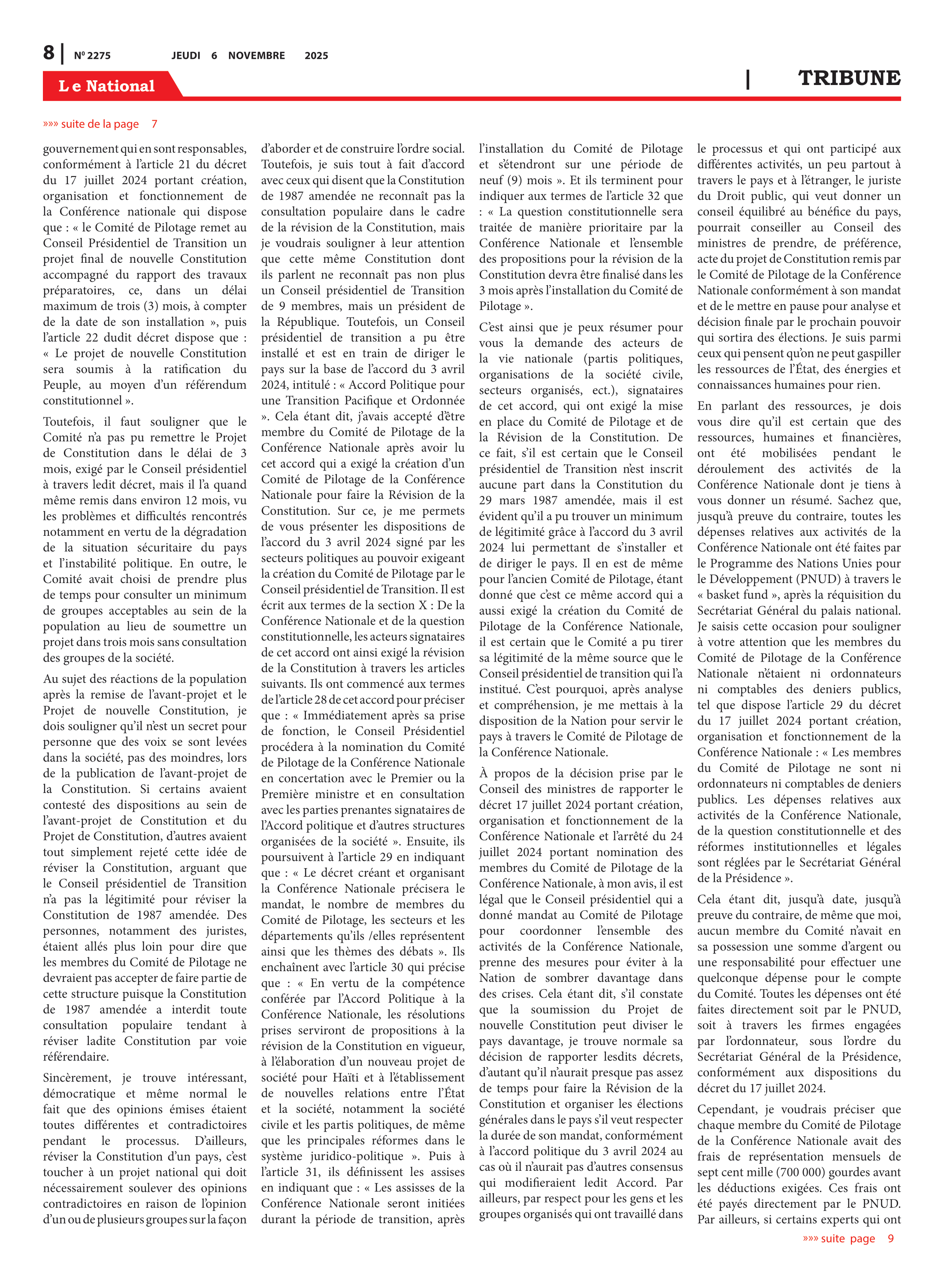Page 8 de l'édition 2275