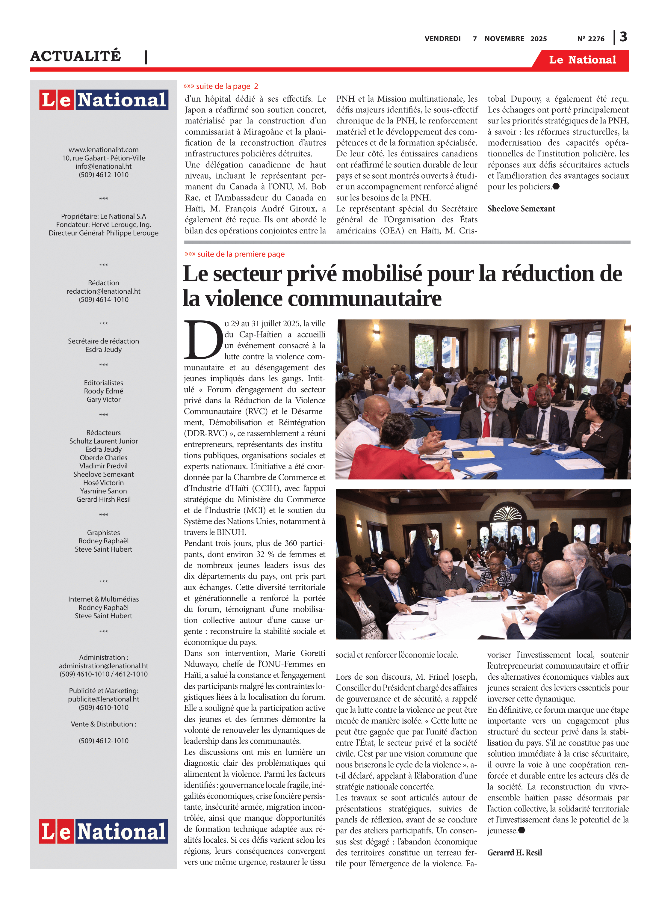Page 3 de l'édition 2276